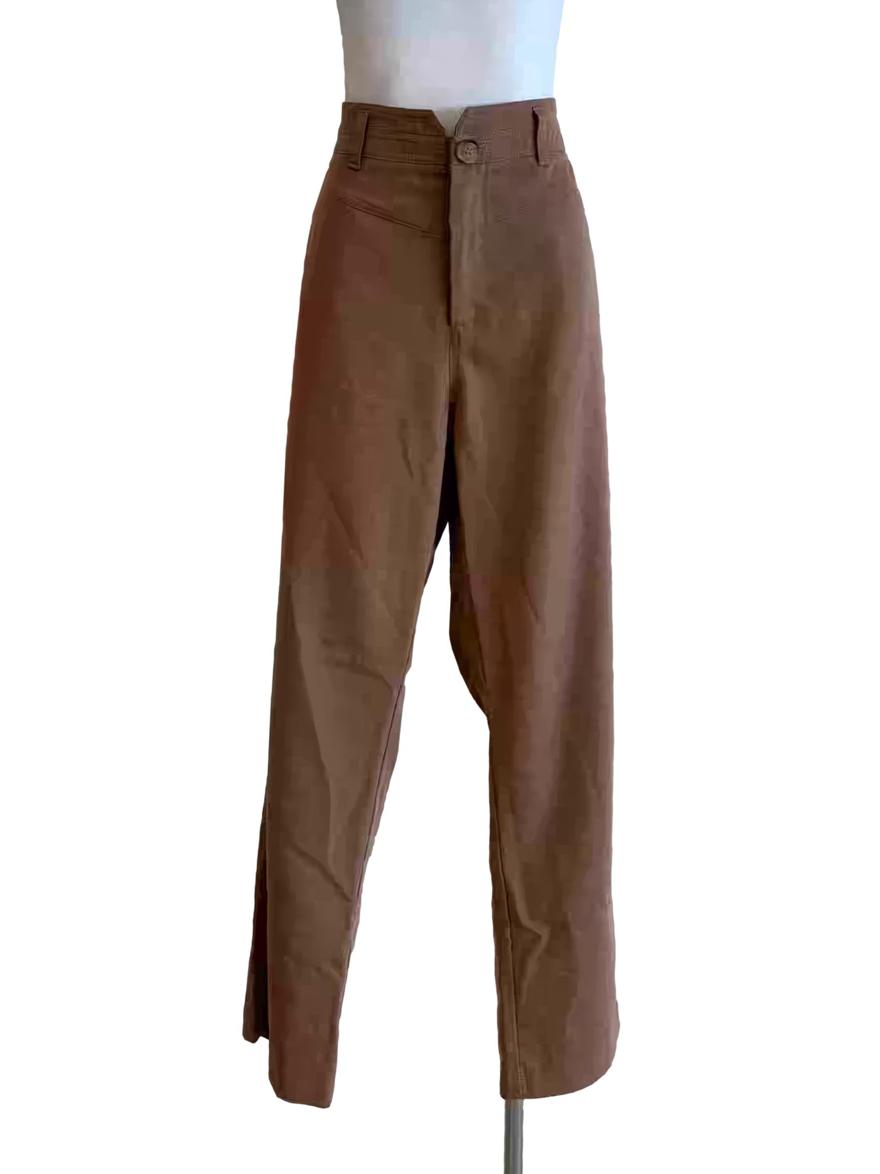 Buff Brown Straight Cut Pants