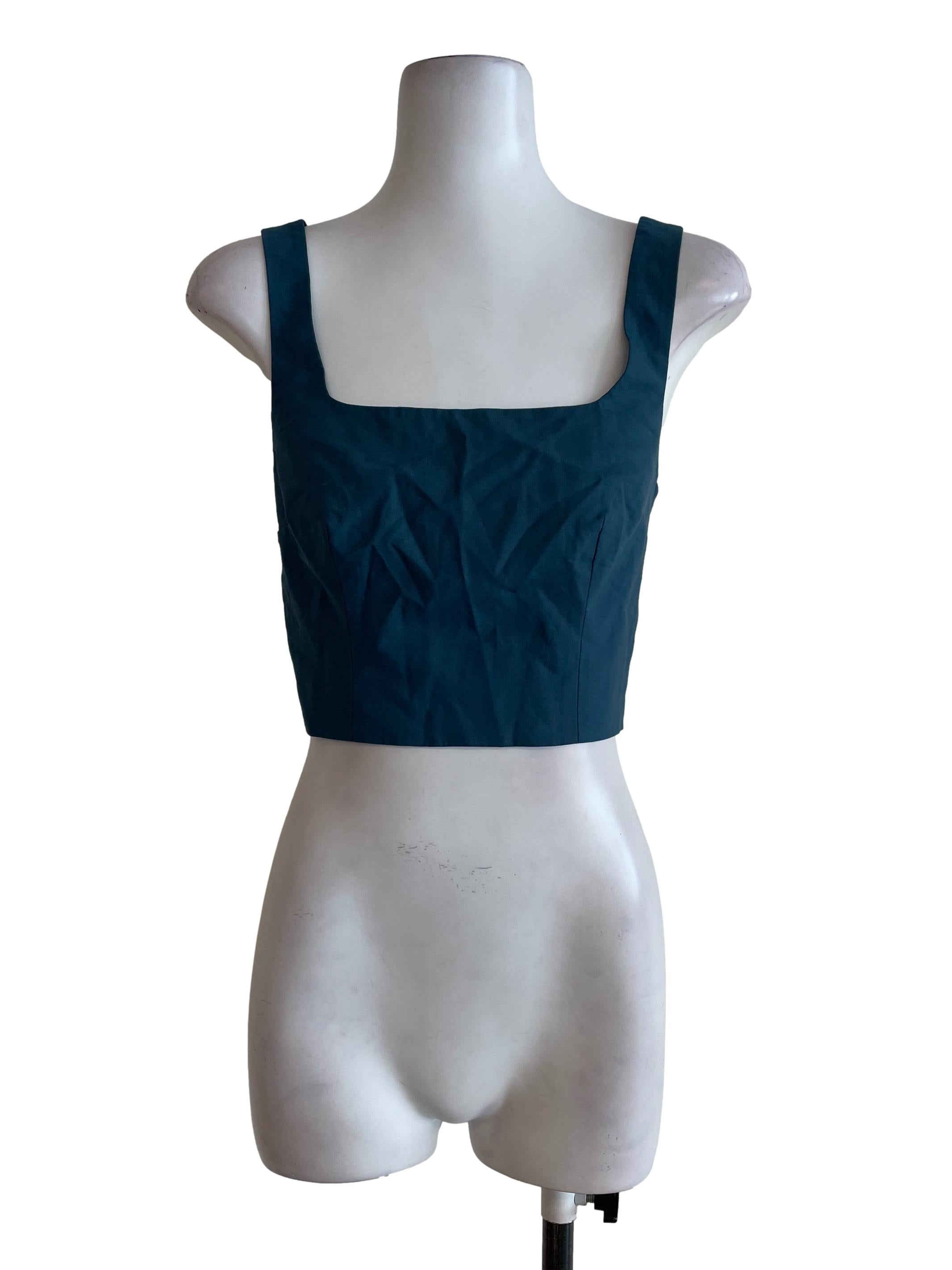 Ocean Blue Crop Top
