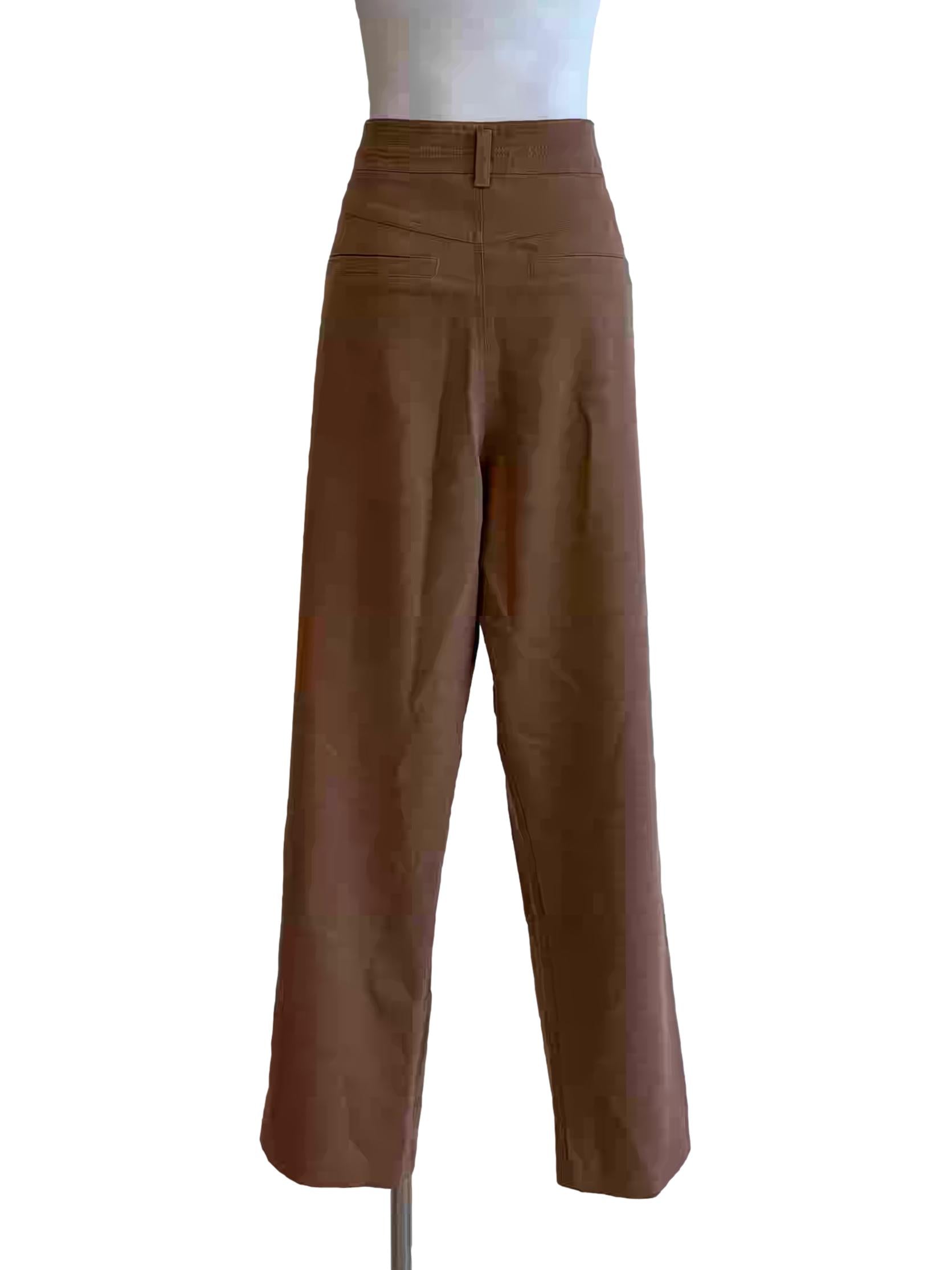 Buff Brown Straight Cut Pants