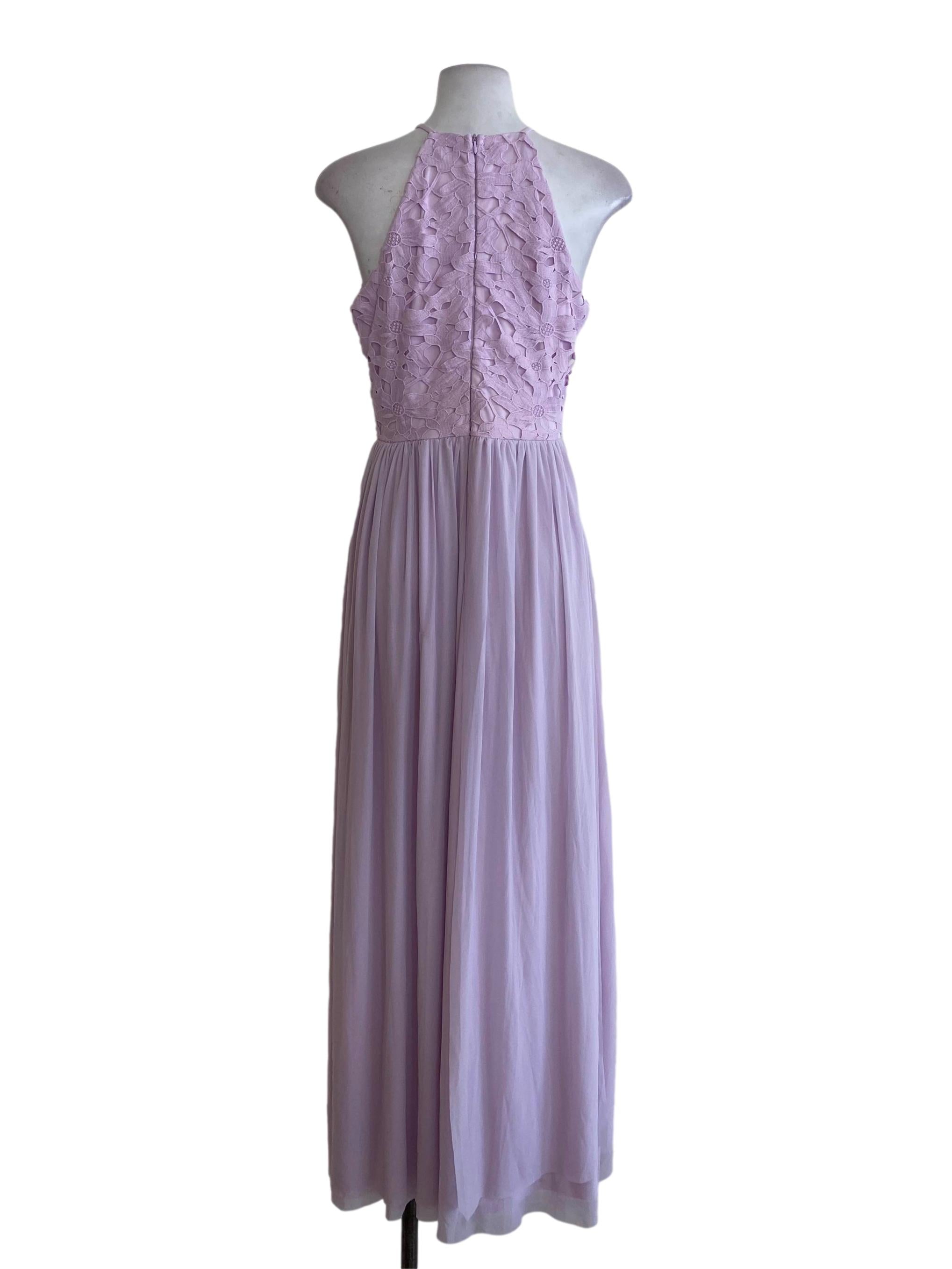 Purple Half Floral Blouson Dress