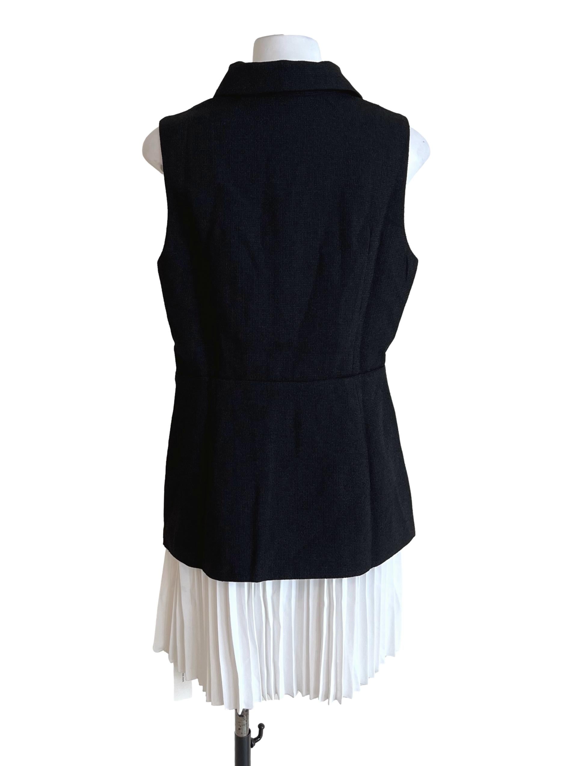 Ink Black Sleeveless Peplum Top