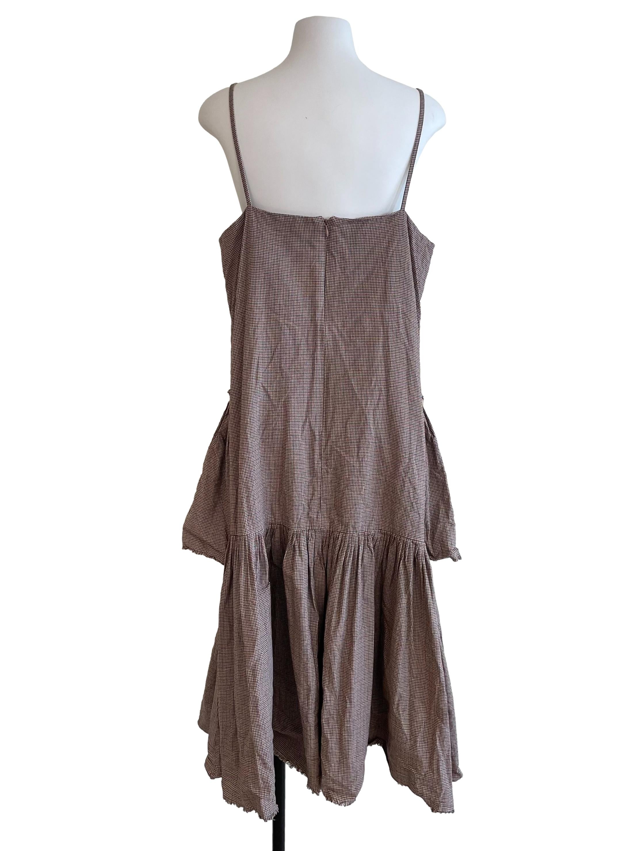 Clay Houndstooth Fuzzy Layer Dress