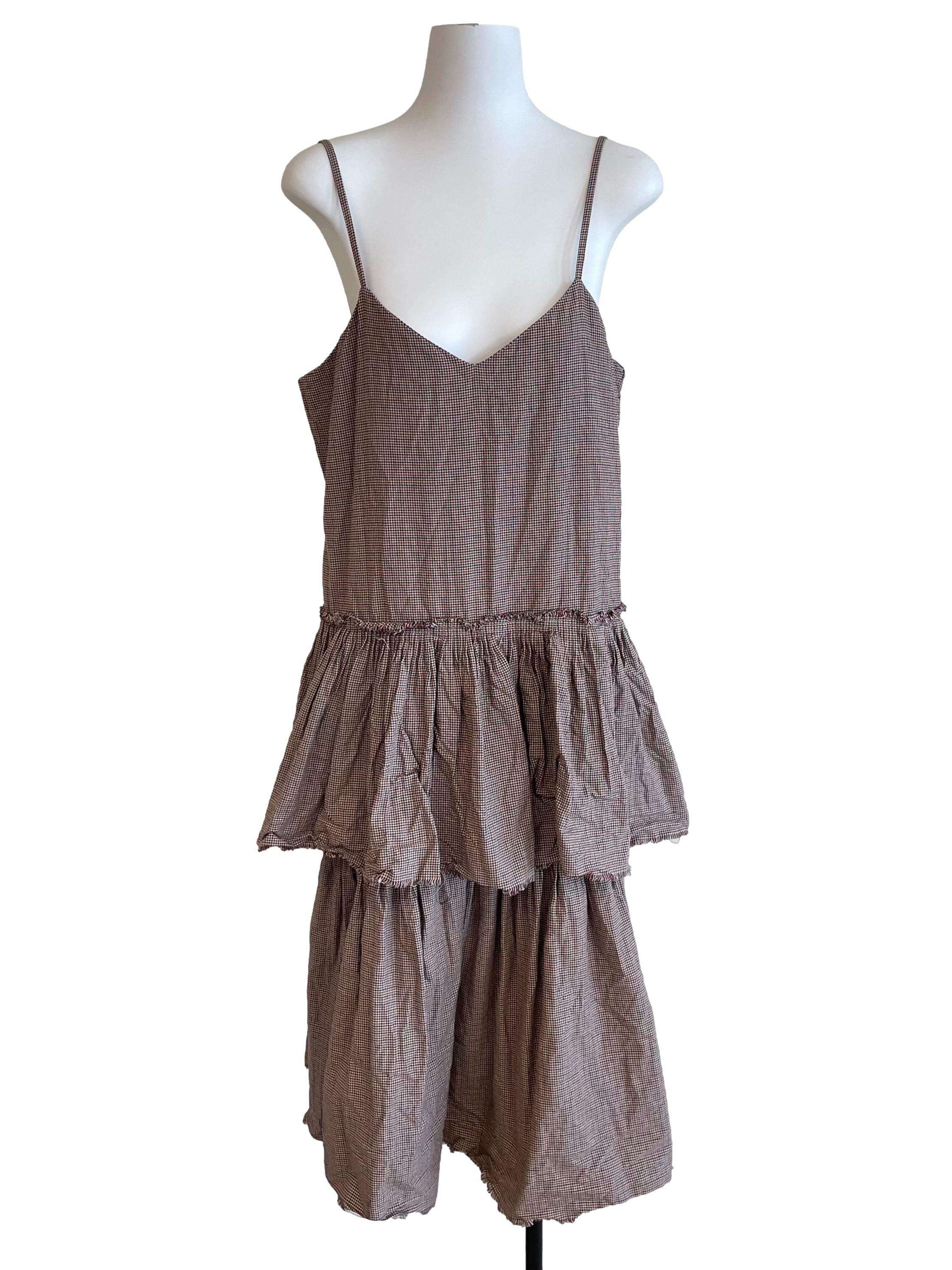 Clay Houndstooth Fuzzy Layer Dress