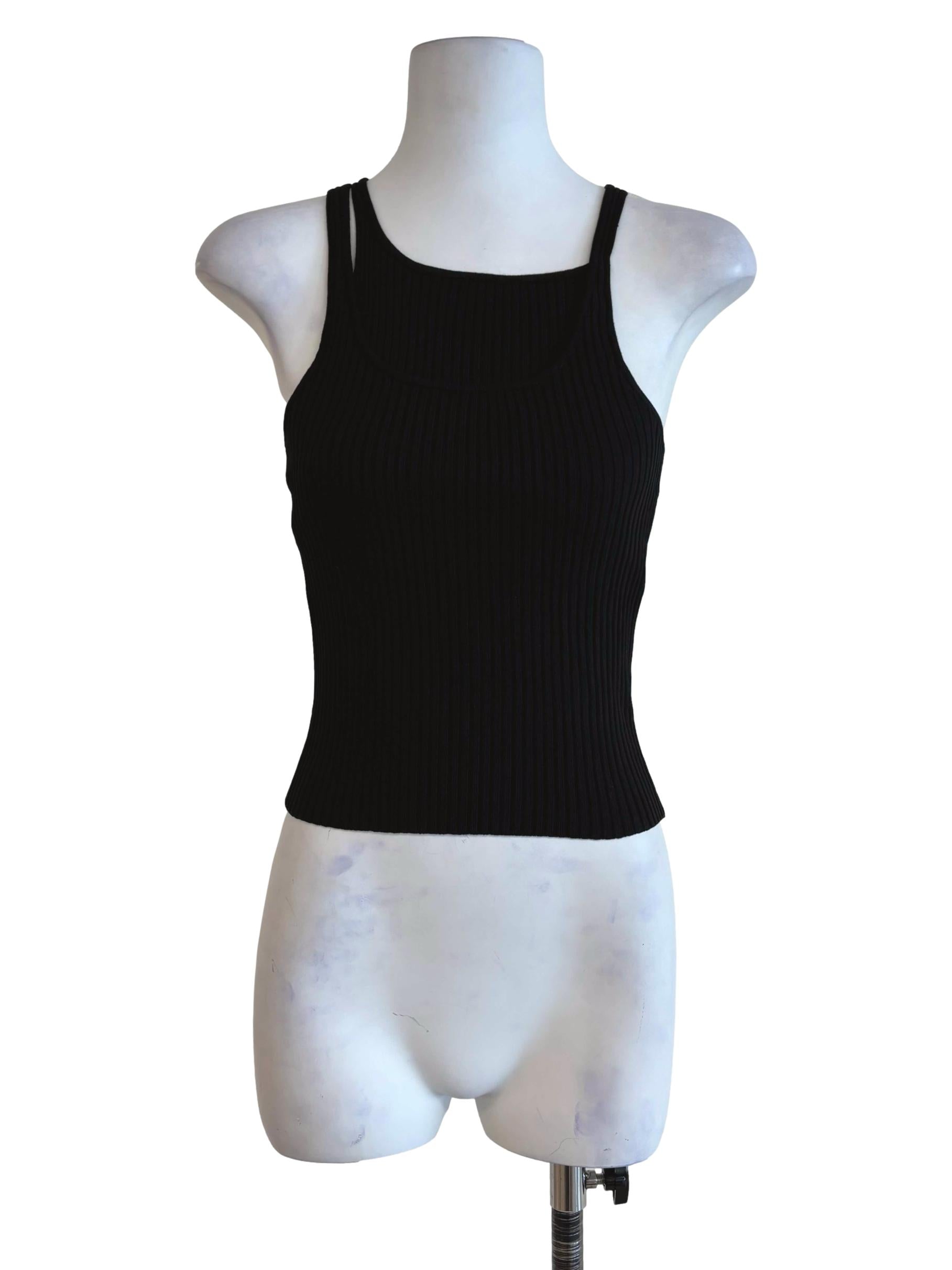 Black Kimberly Layered Knit Top