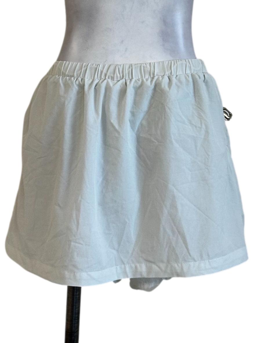 Rice White Plain Skorts