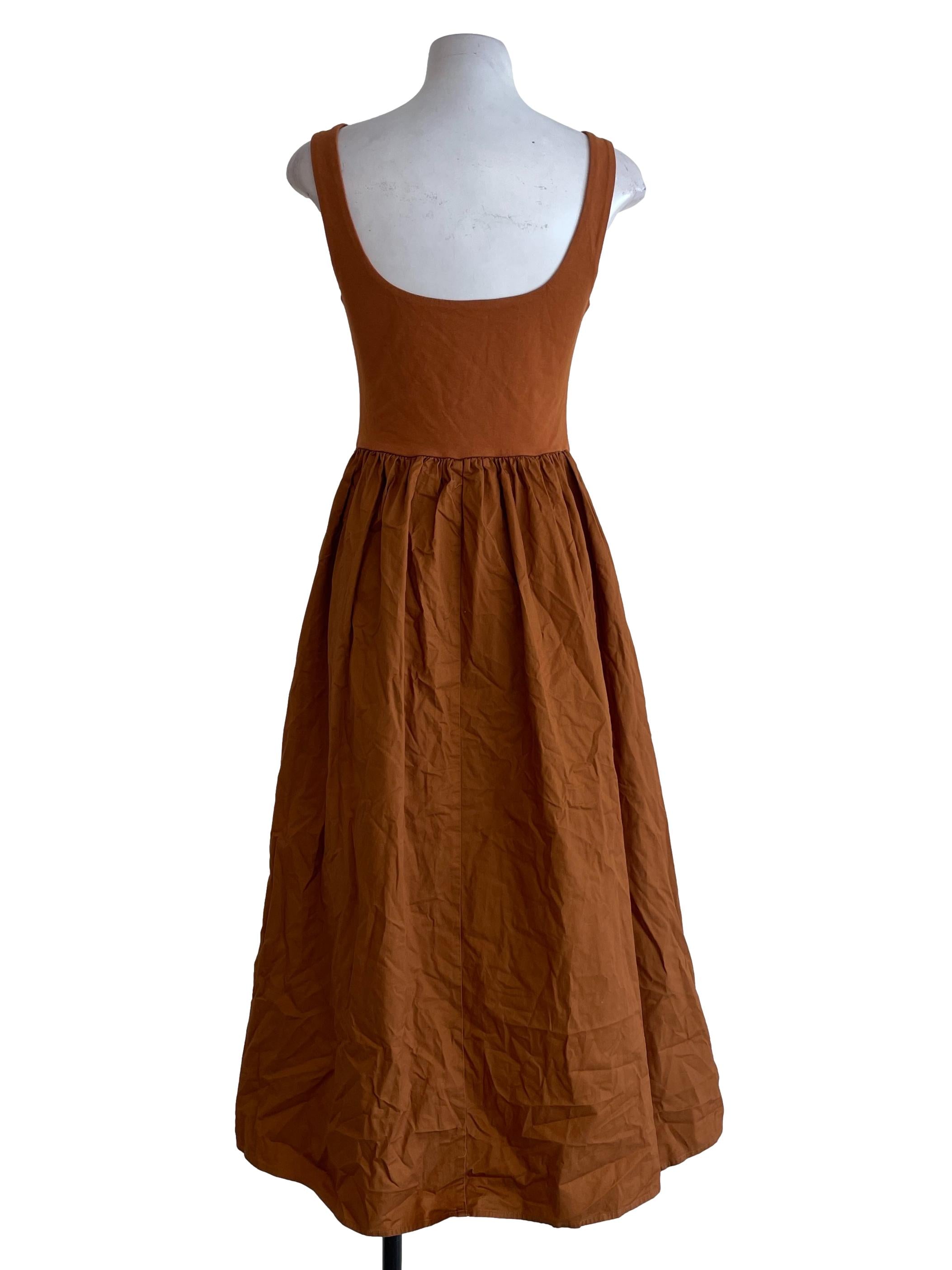 Squash Orange Plain Dress OSN