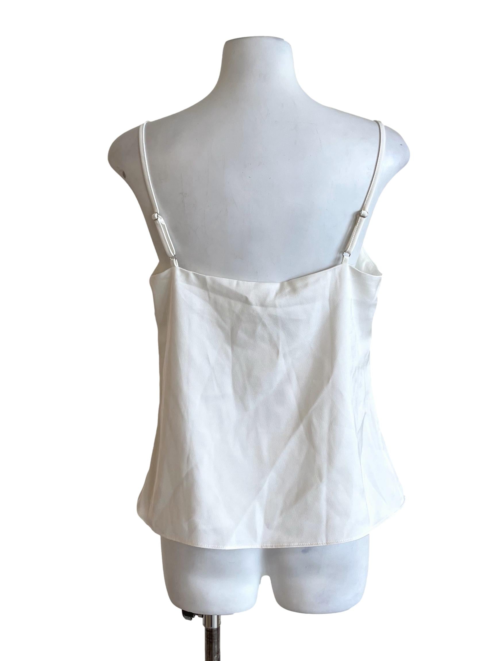 Pearl White Lace V Neck Top