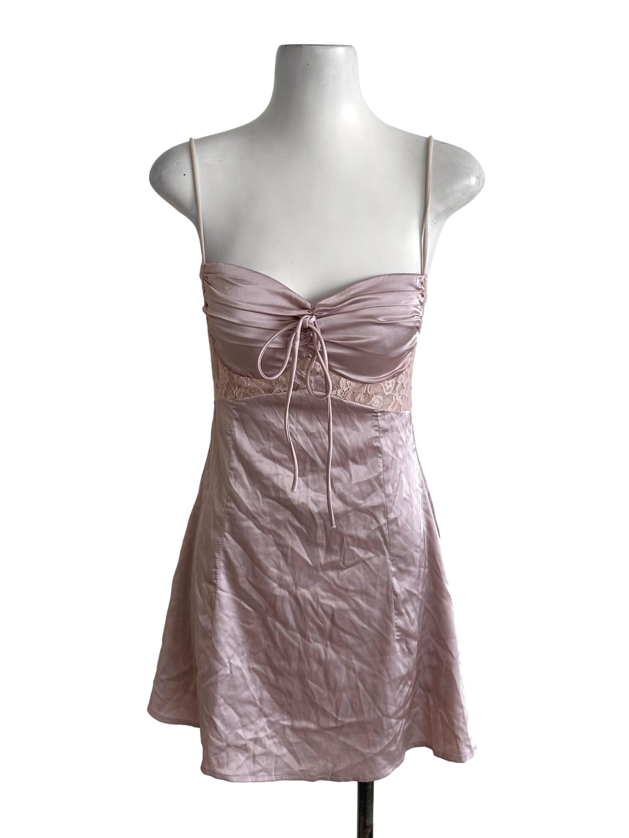 Rose Gold Satin Sweetheart Dress