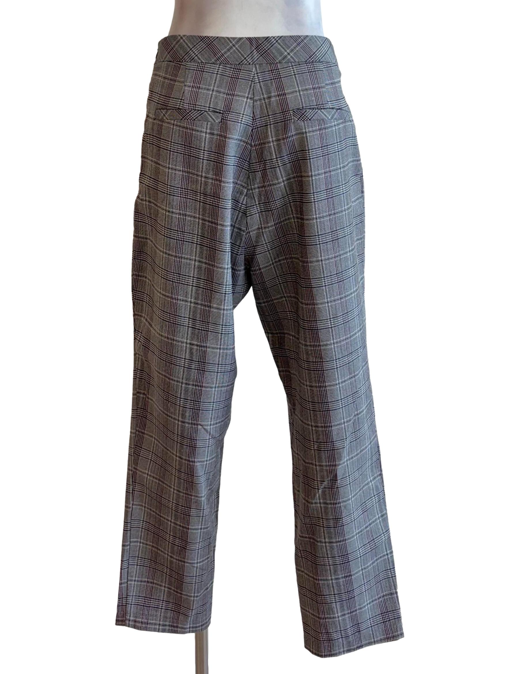 Grey Checkered Highwaist Pant