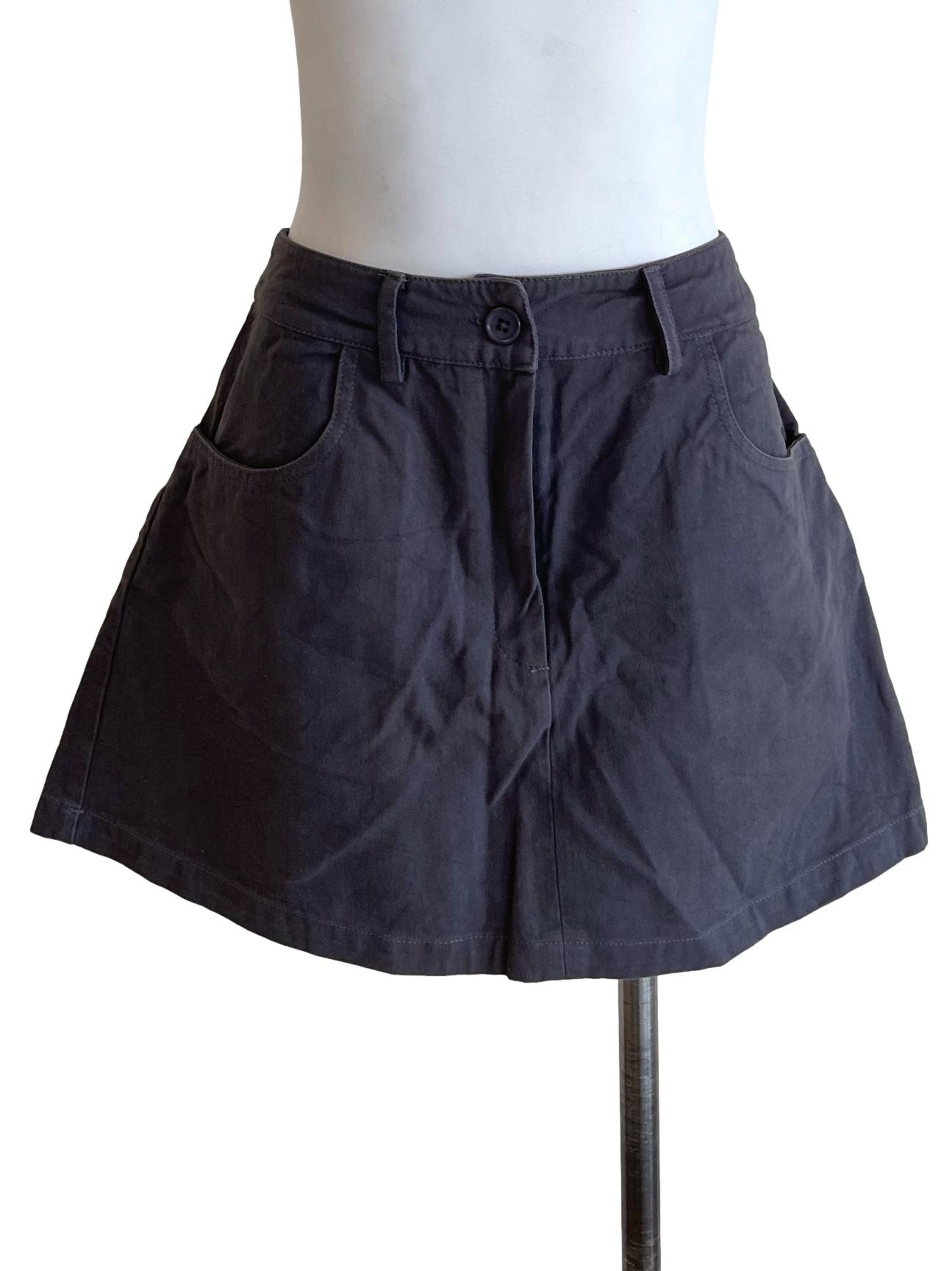 Shadow Grey A Line Skirt TTR