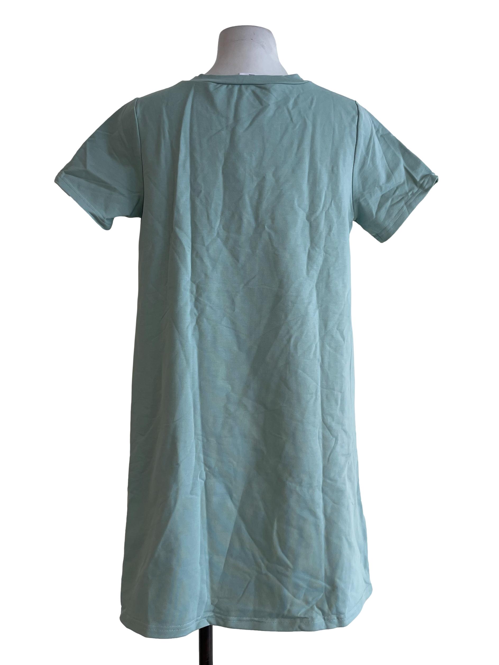 Sage Green Plain Dress