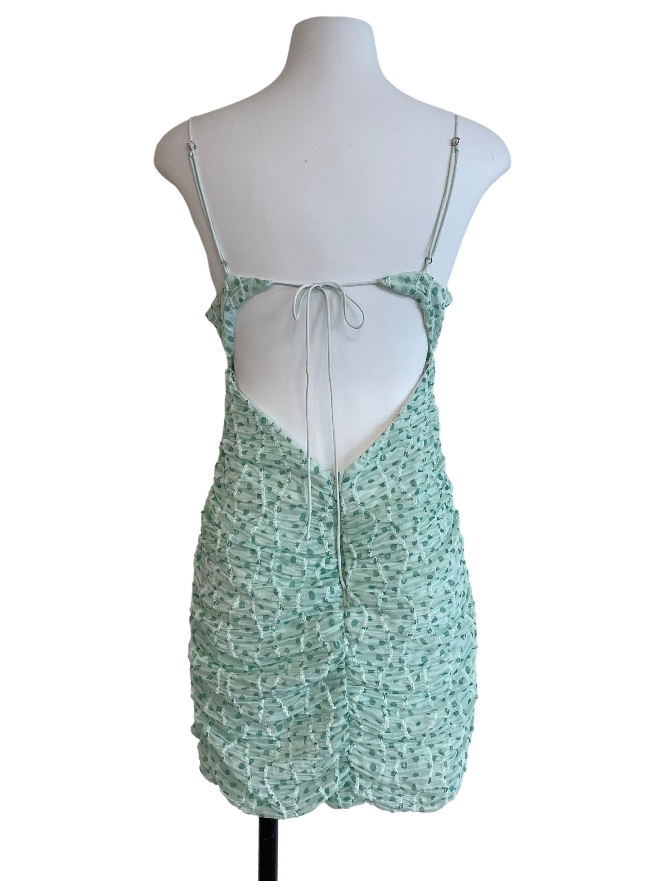 Mint Green Scrunch Bodycon Dress