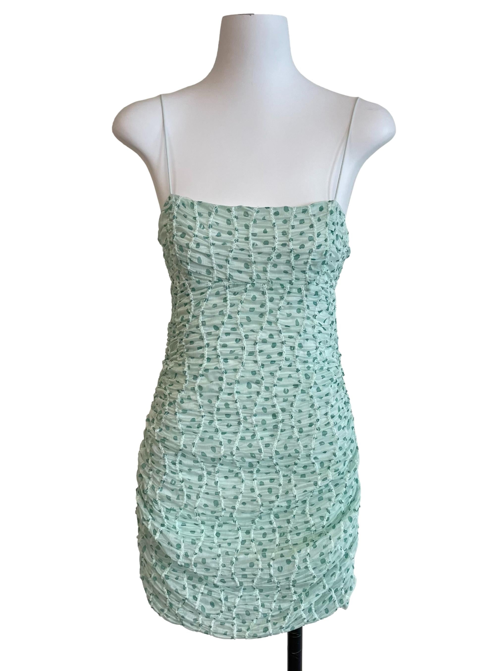 Mint Green Scrunch Bodycon Dress