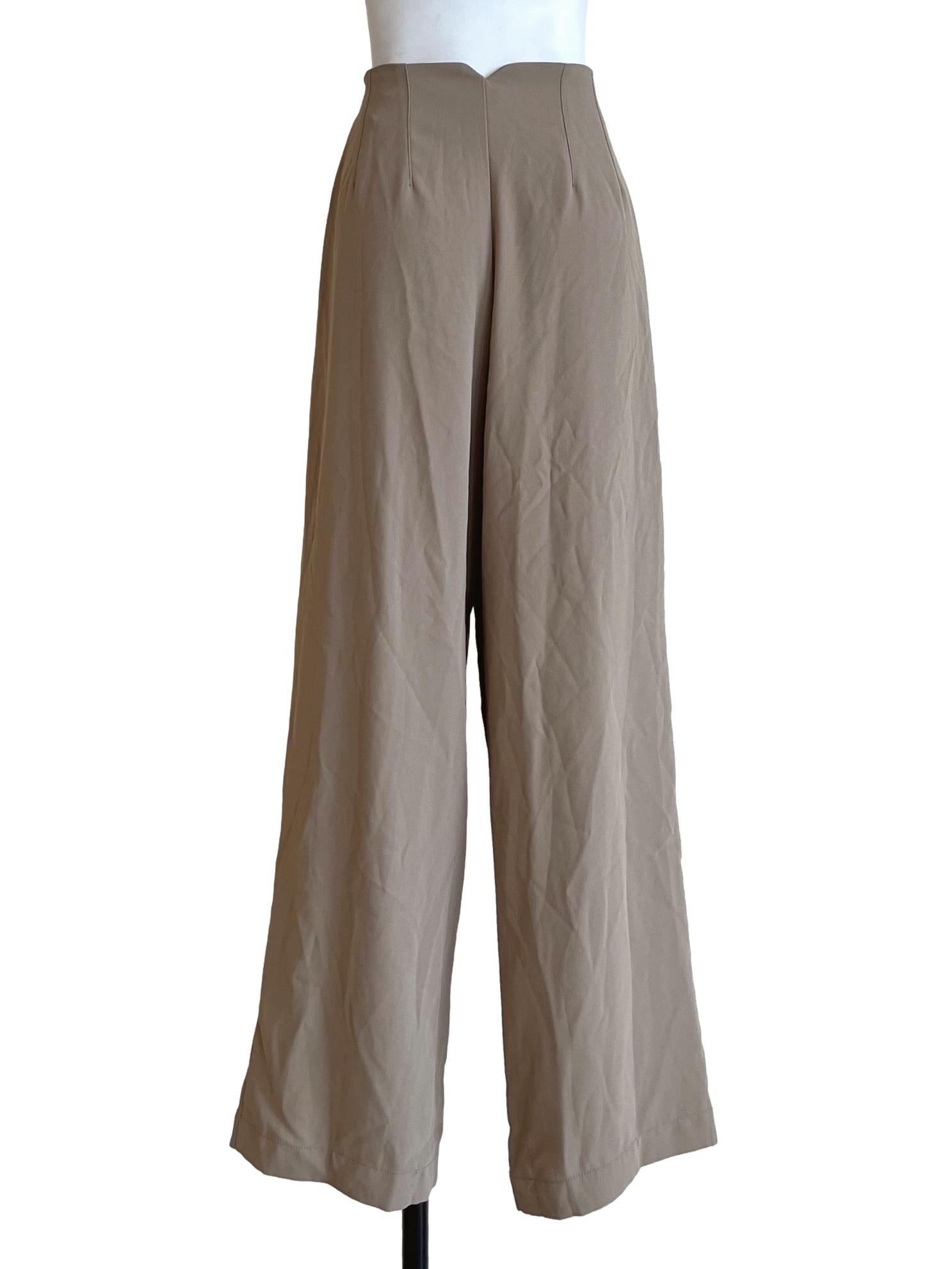 Peanut Brown High Waist Wide Leg Pants LB