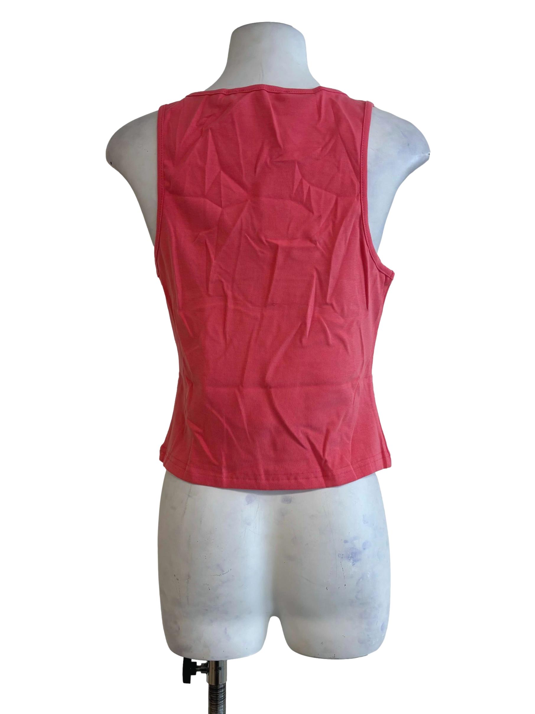 Pink Lexy Scoop Neck Padded Top