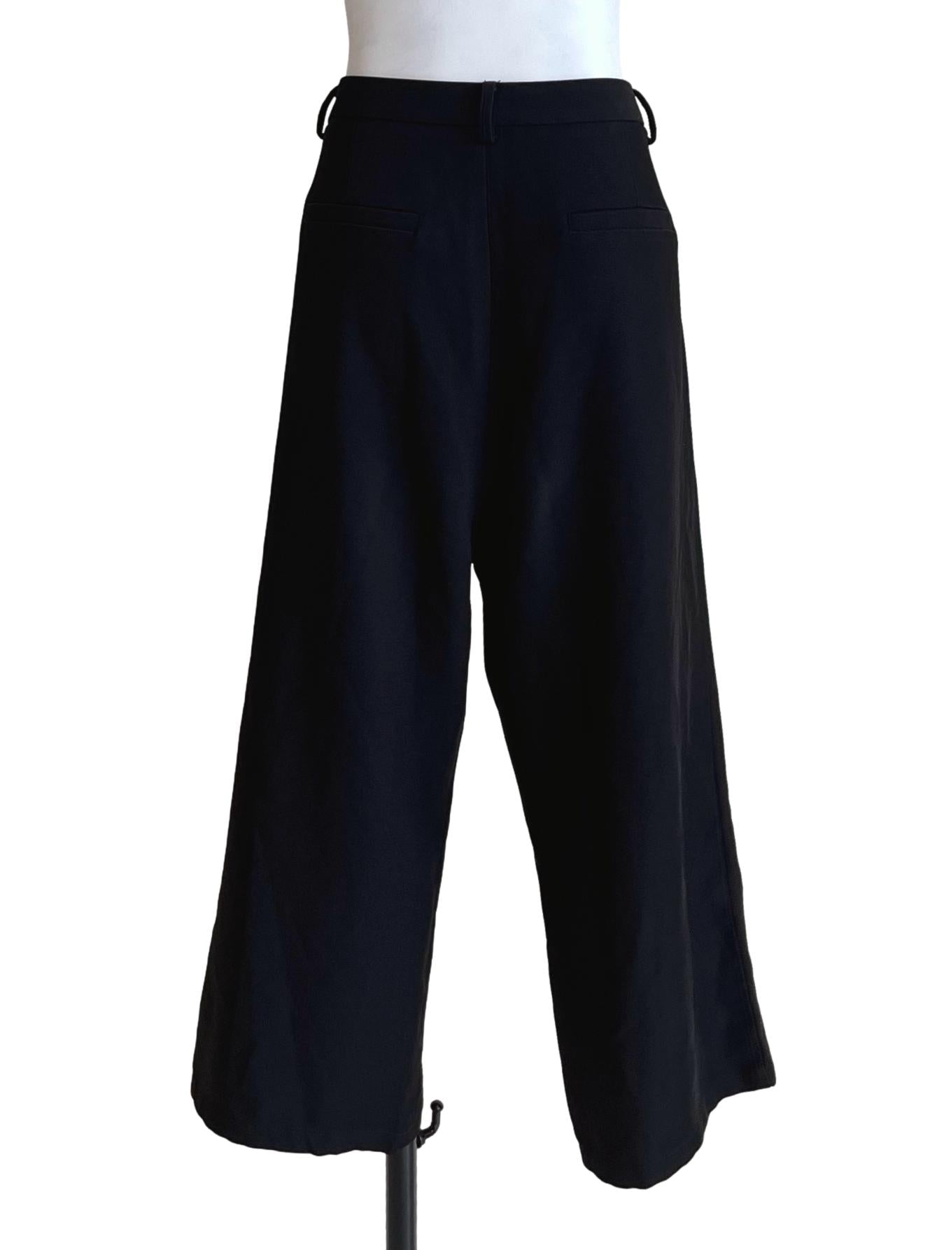 Jade Black Casual Culottes