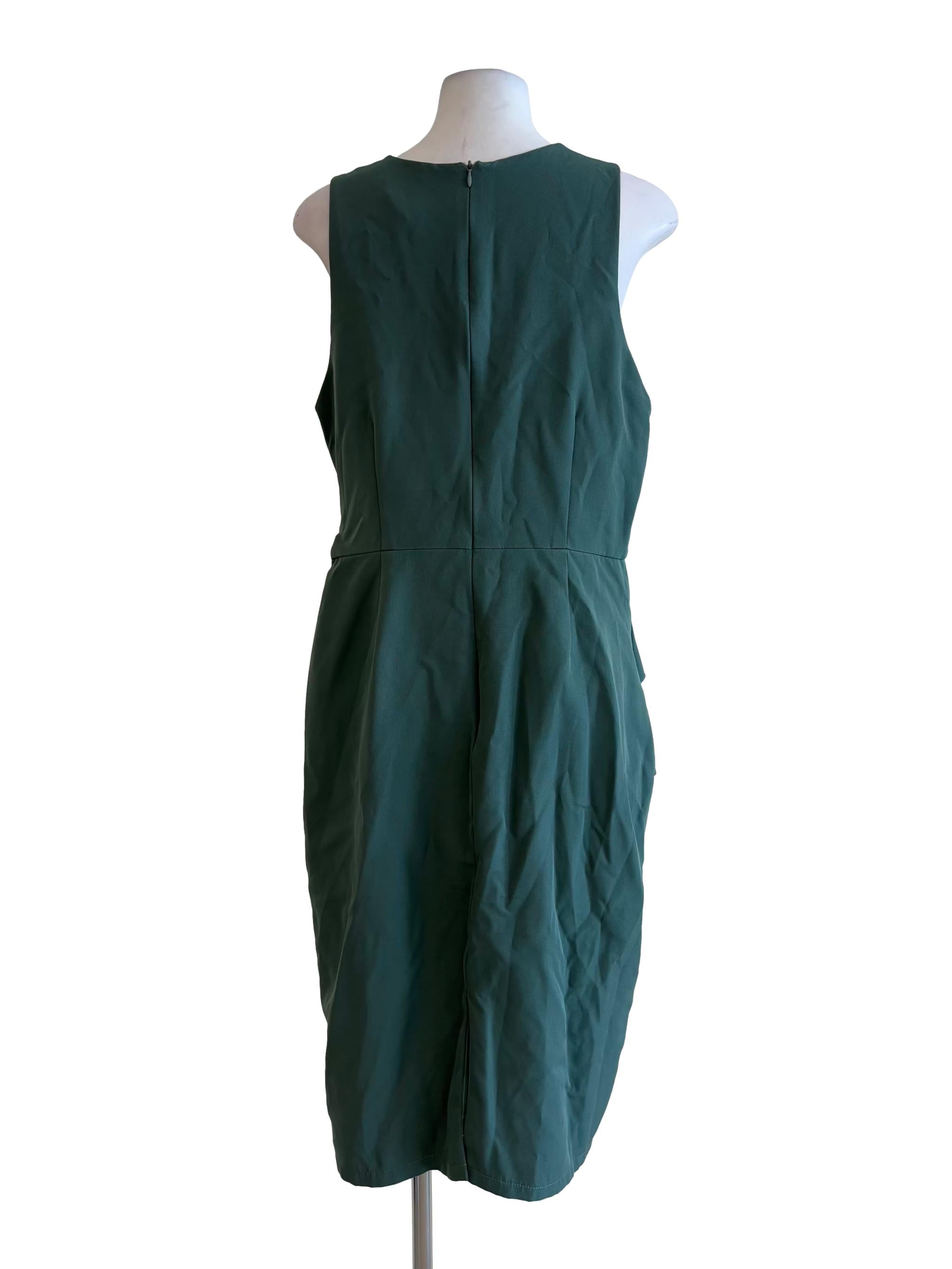 Basil Green Sleeveless Sheath Dress