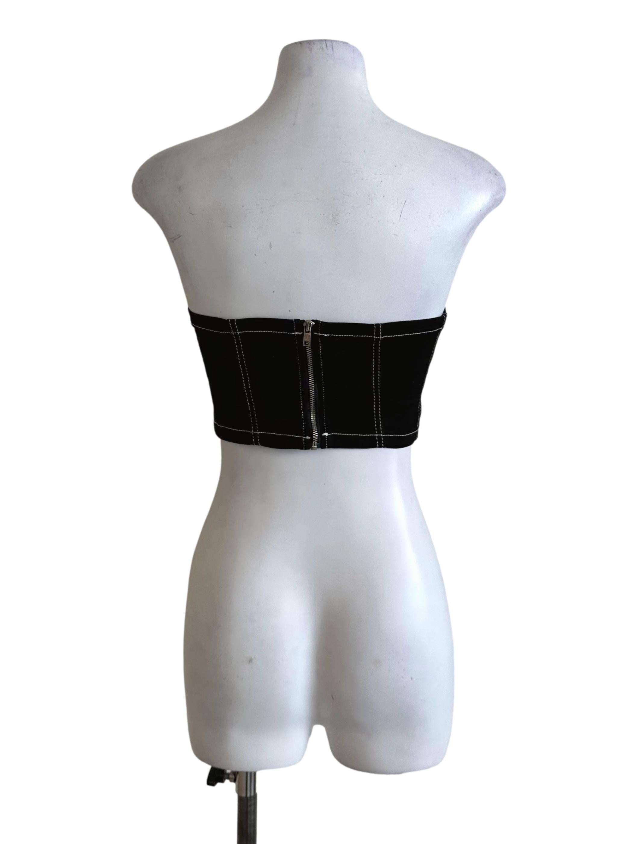 Black Denim Tube Top TTR