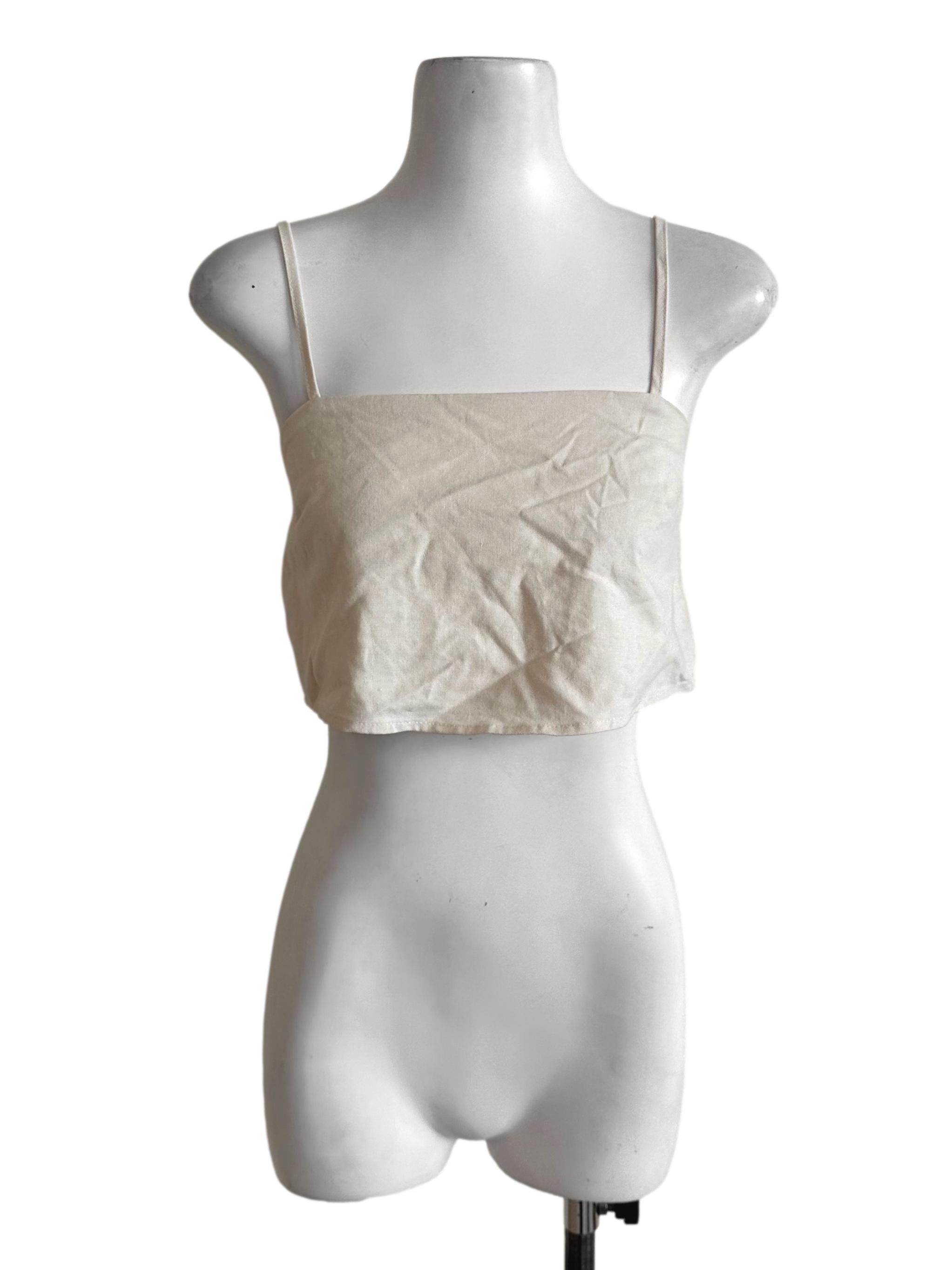 Light Beige Square Neck Top
