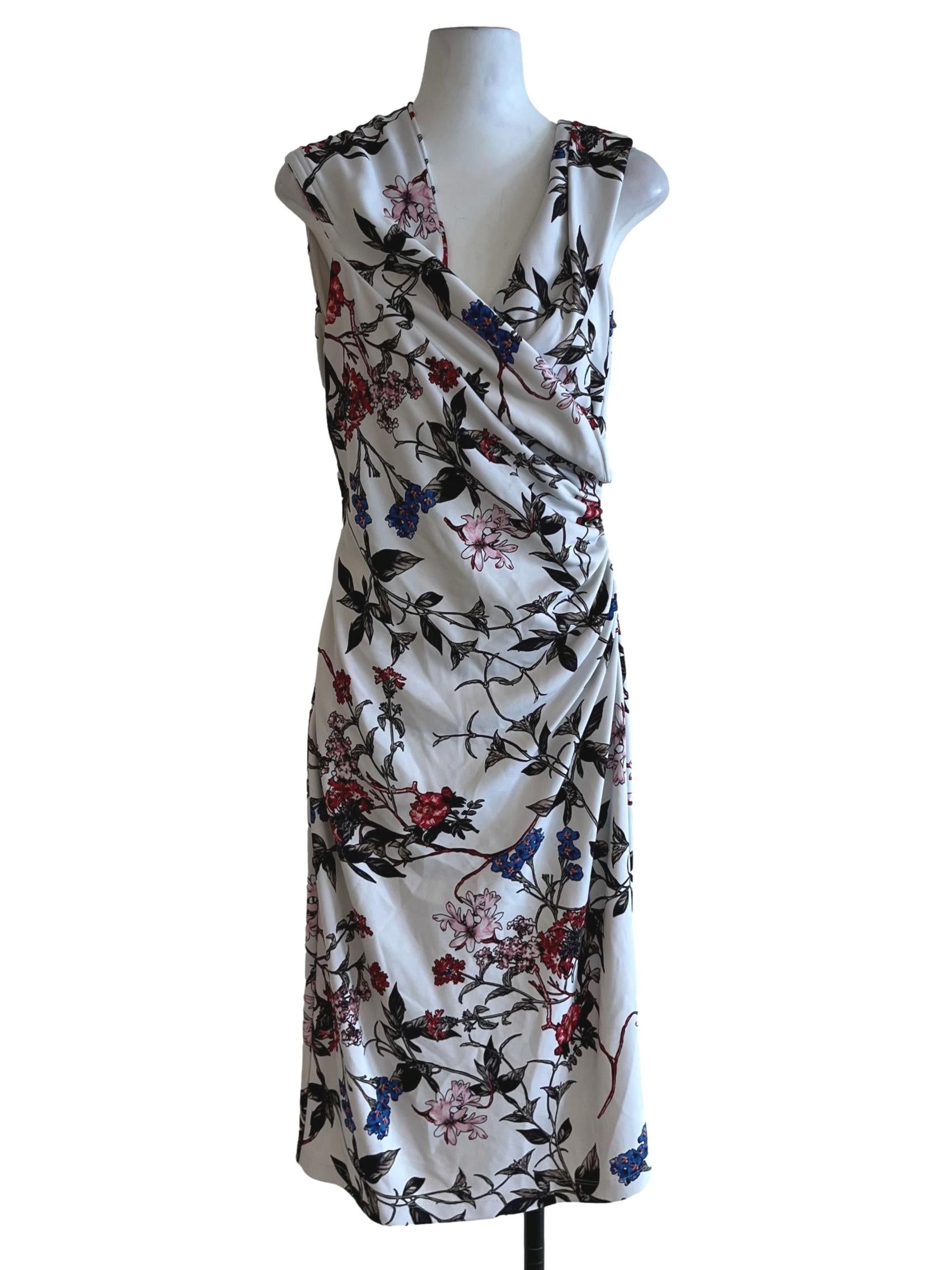 White Floral Sheath Dress