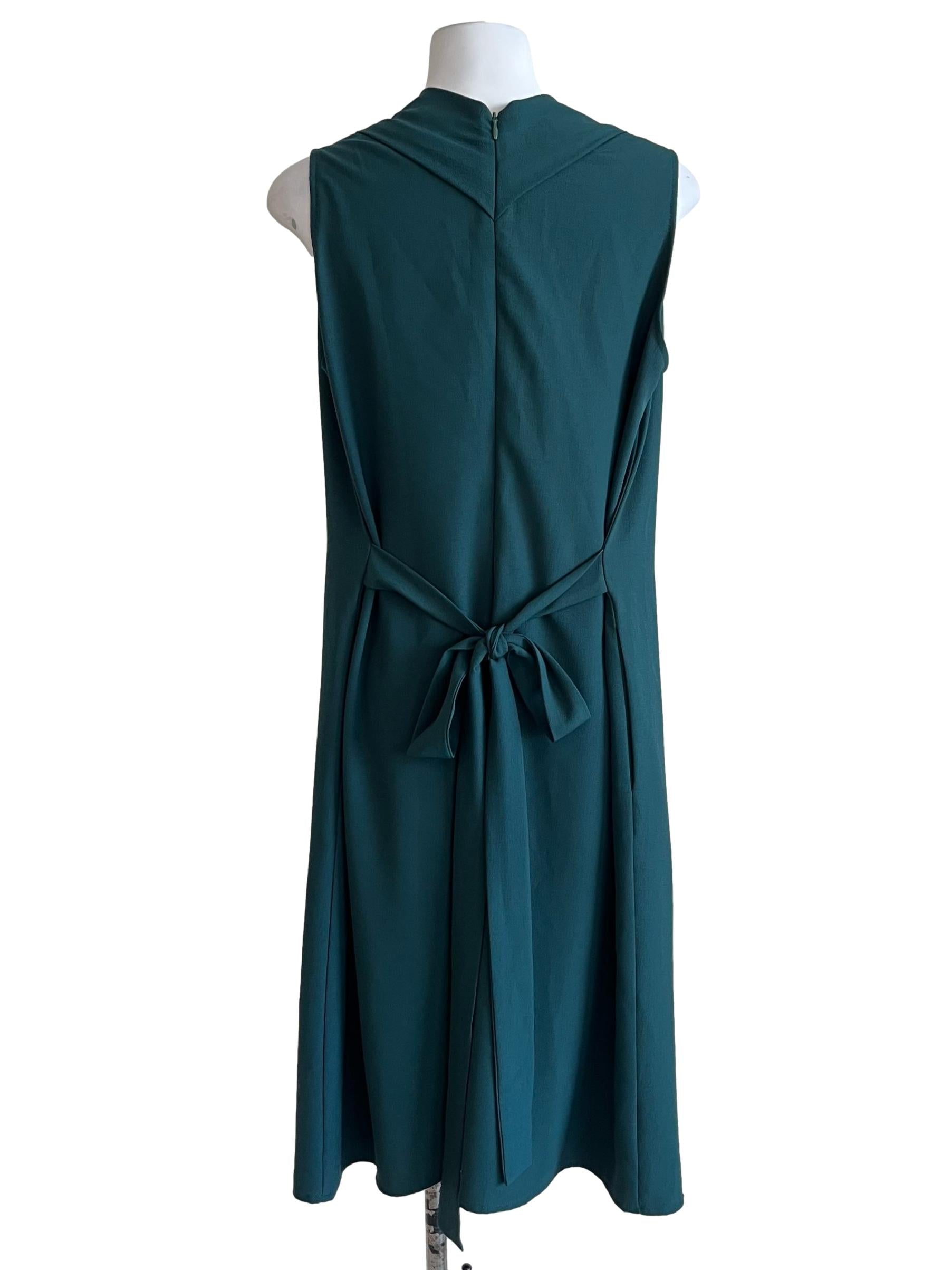 Emerald Green Shift Midi Dress