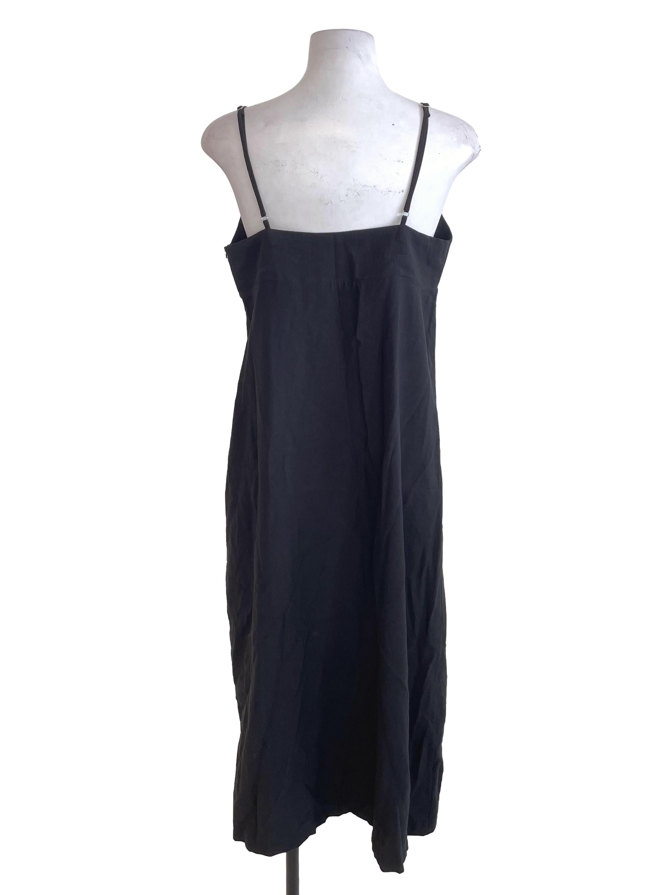 Black Button Cami Dress TEM