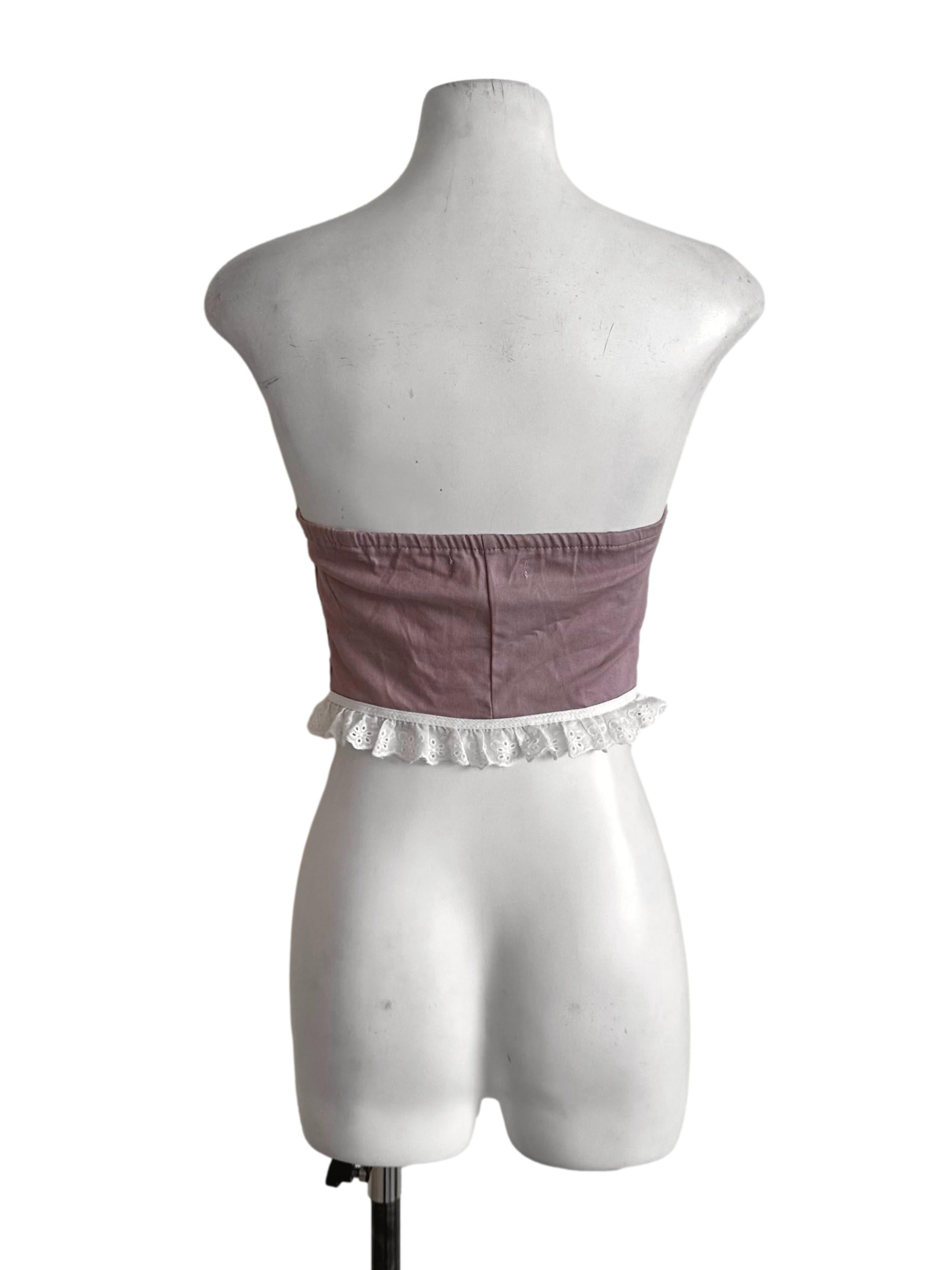 Dusty Purple Fitted Lace Tube Top