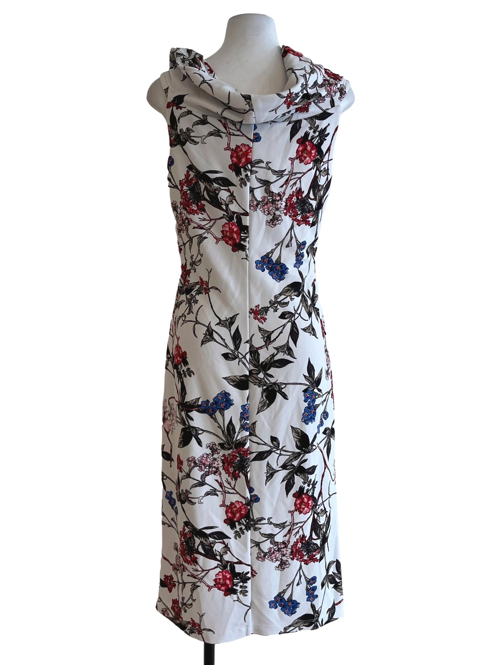 White Floral Sheath Dress