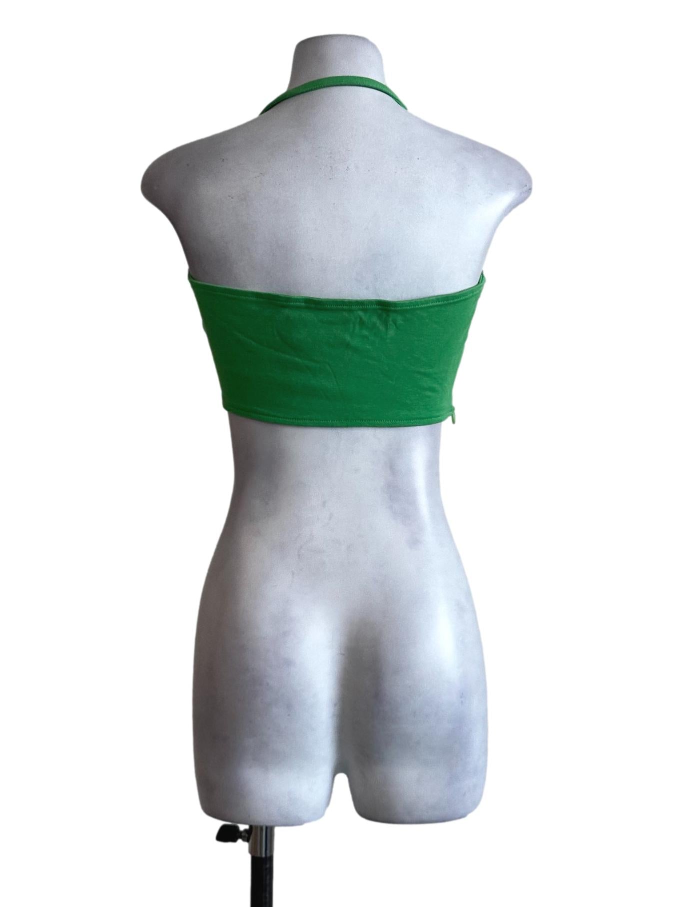 Parakeet Green Plain Crop Top