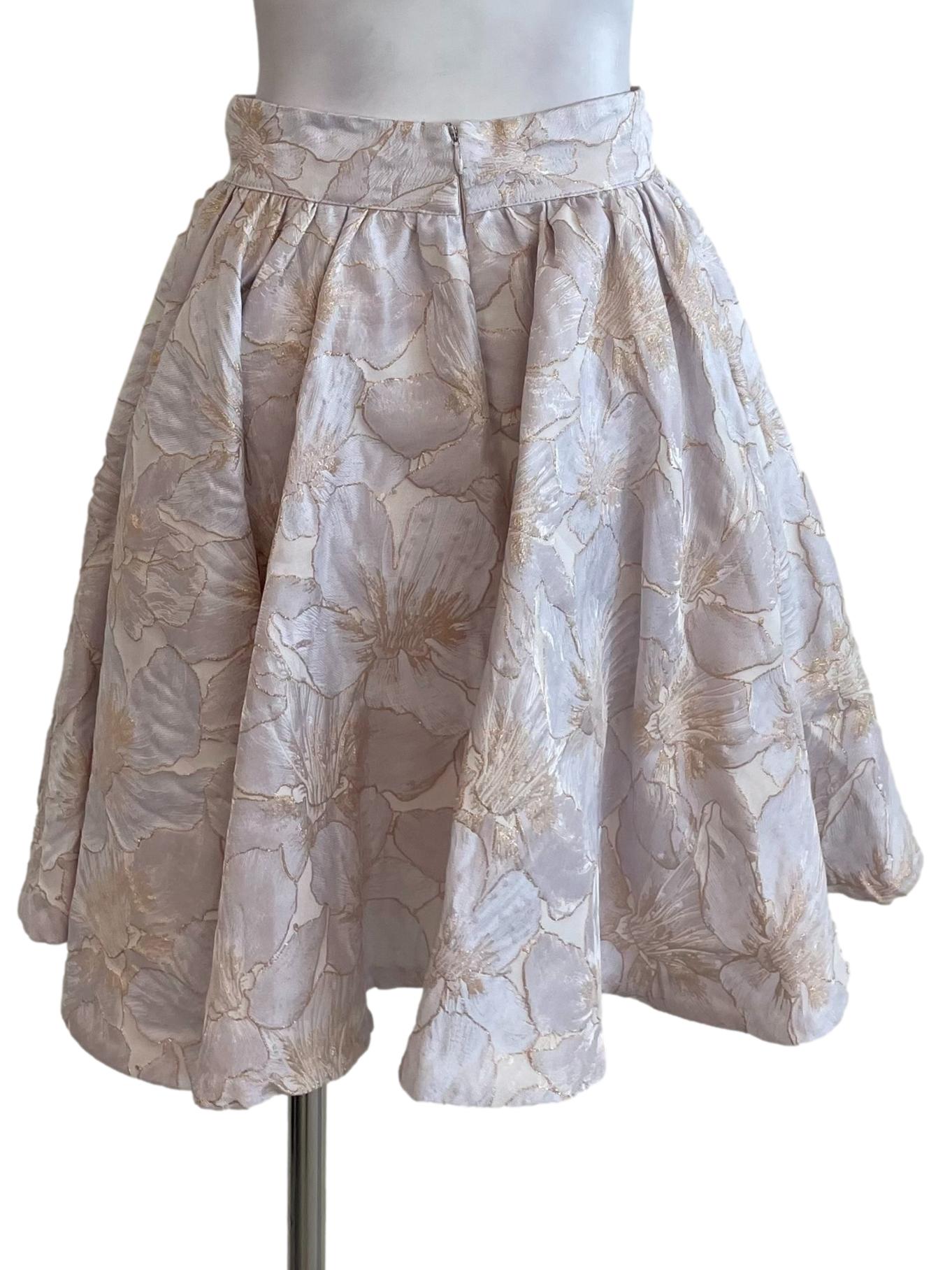 Salt Shiny Jolene Floral Brocade Mini Skirt