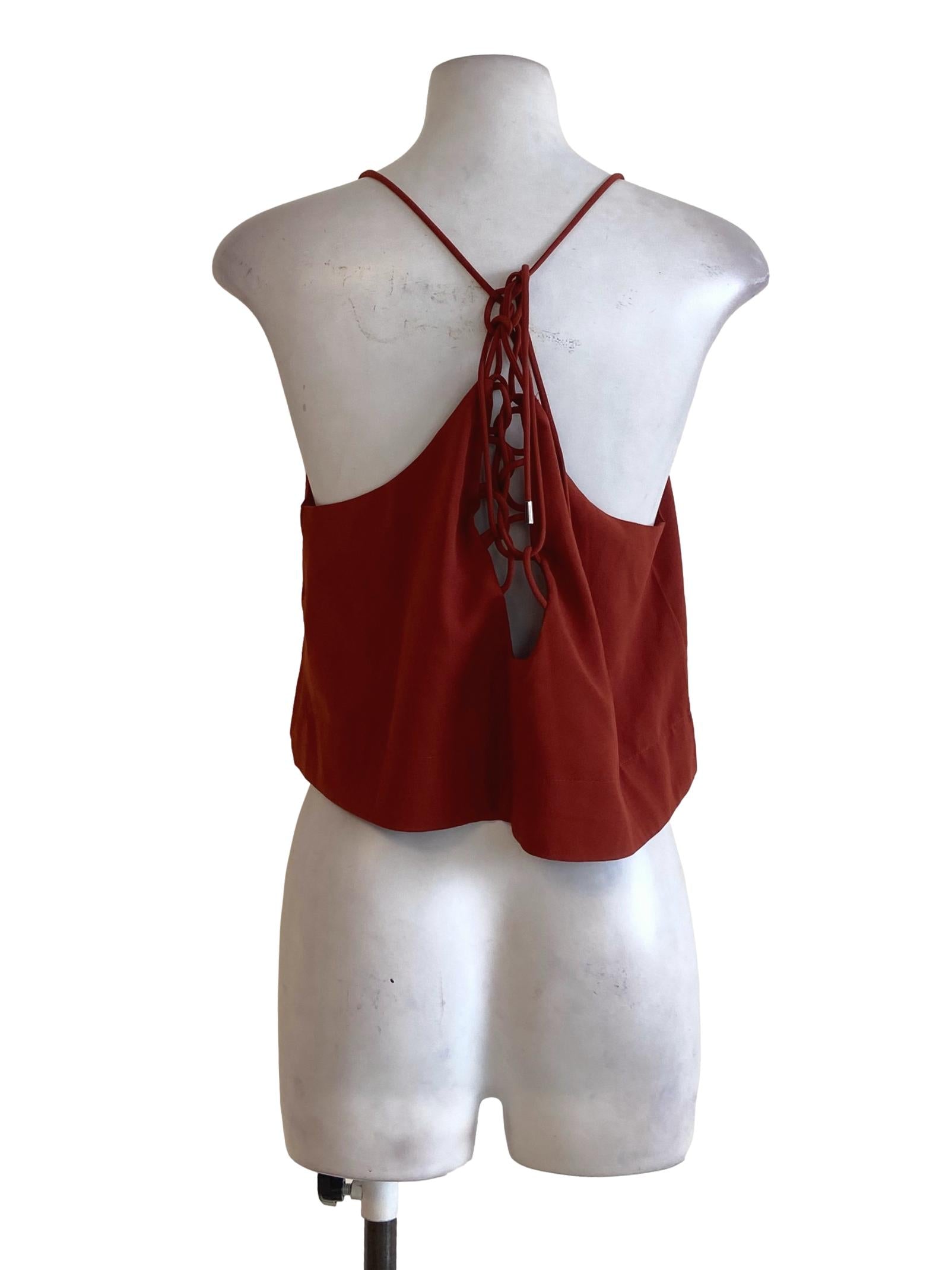 Squash Orange Spaghetti Strap Crop Top