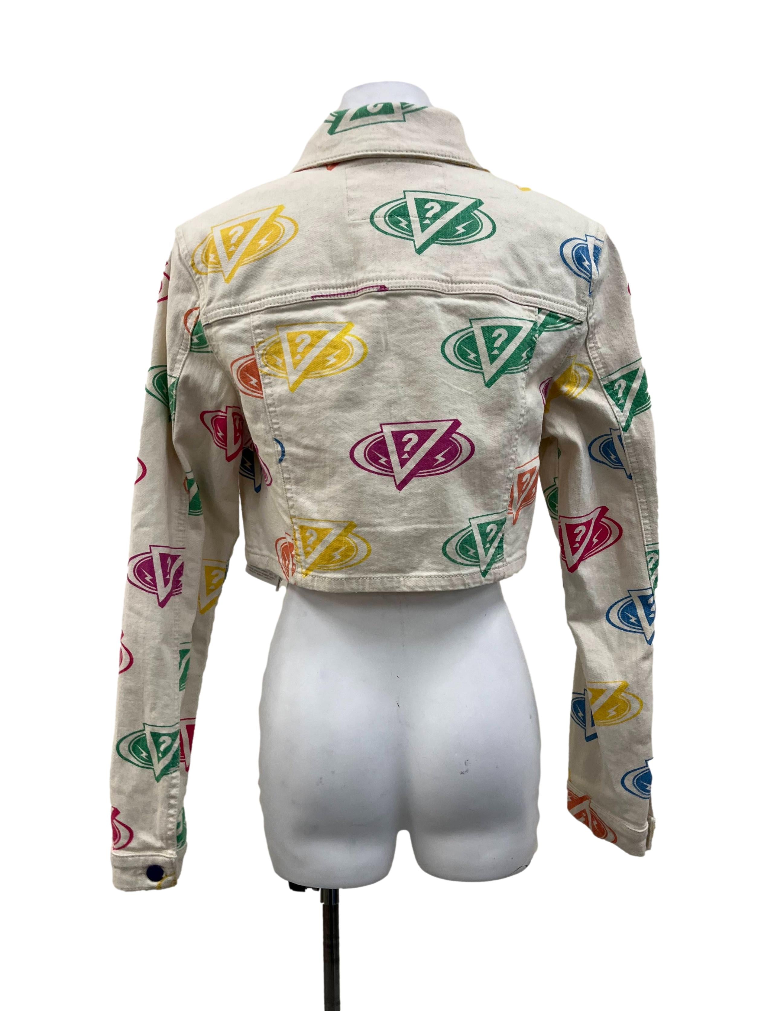 Multicoloured Graphic Denim Jacket