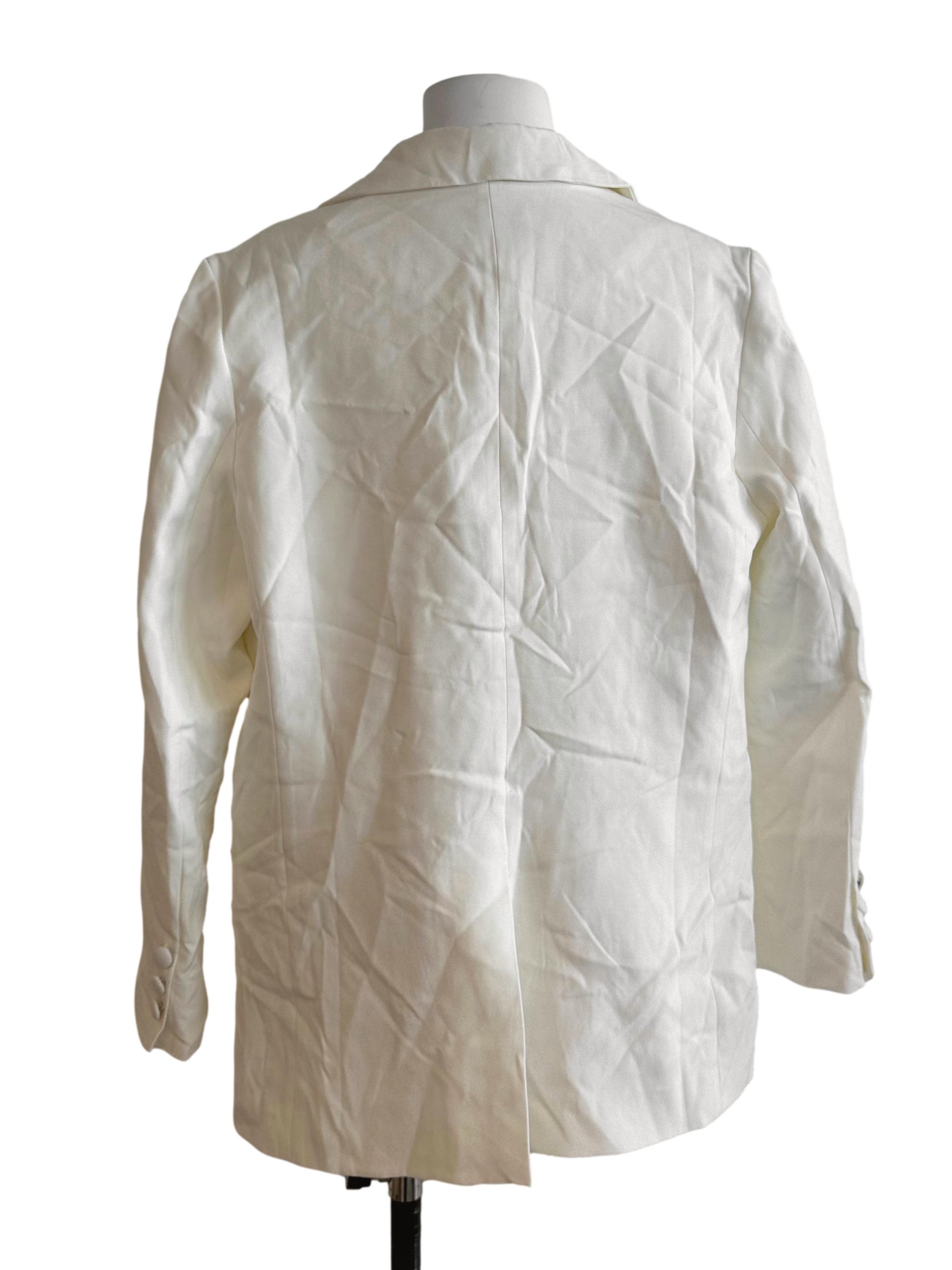 Off White Collar Button Blazer