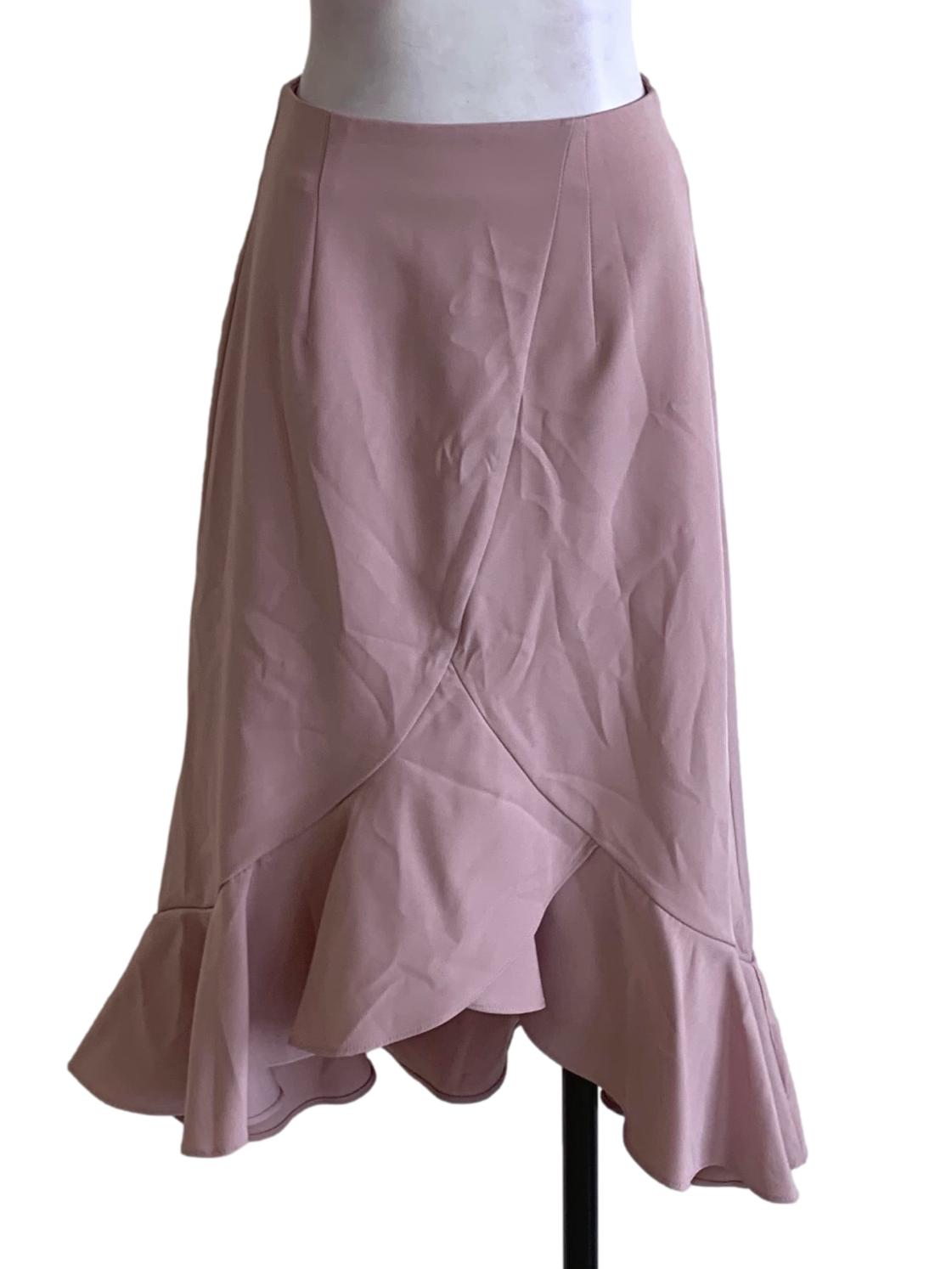 Pink High-Waisted Pencil Skirt