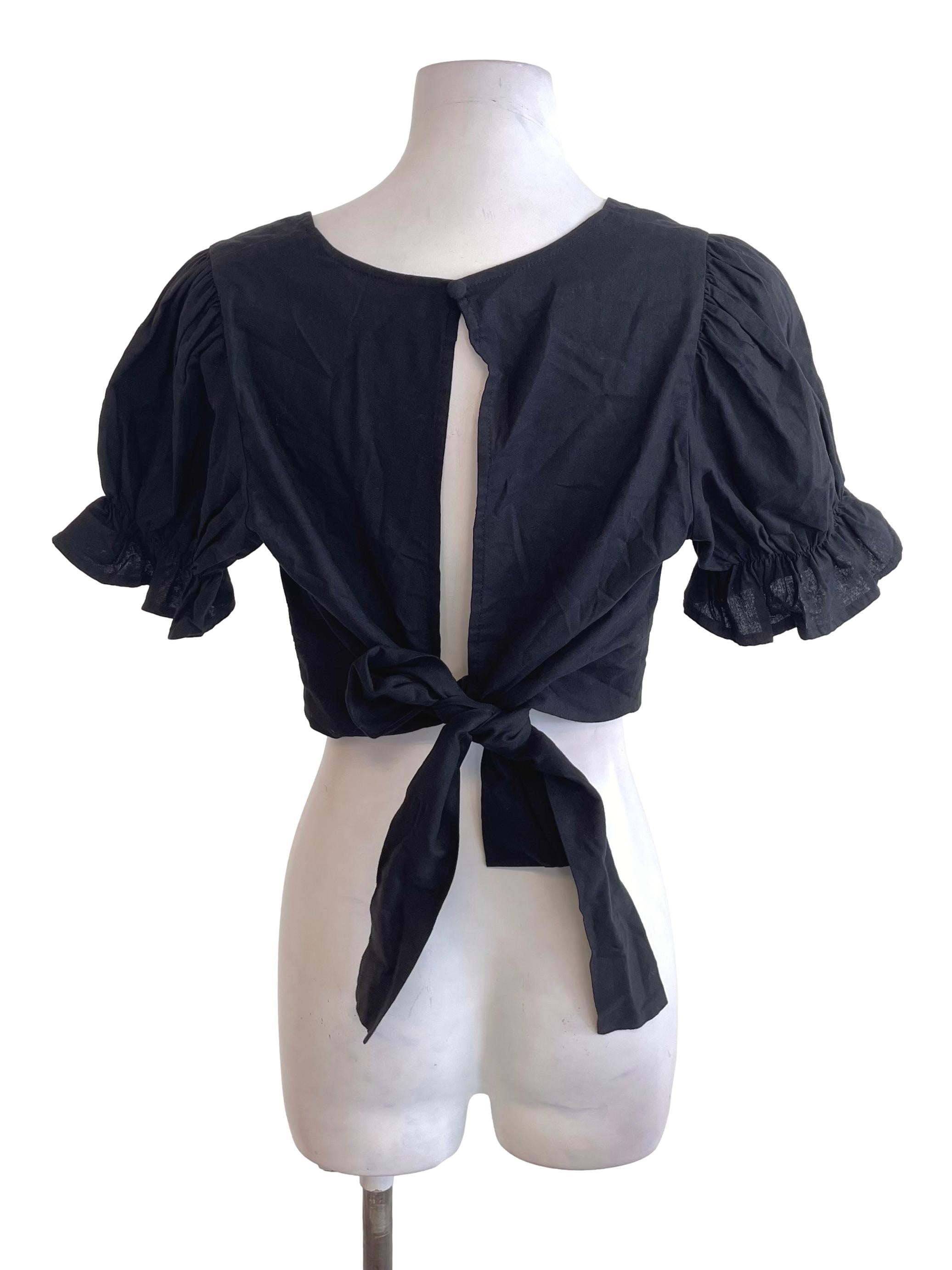 Black Tie-Bow Top
