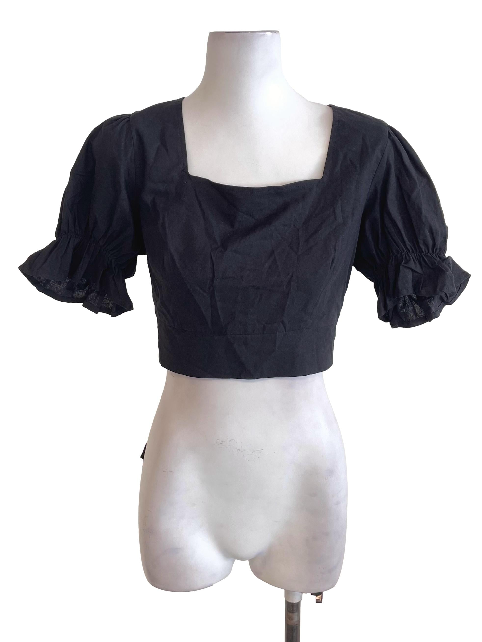 Black Tie-Bow Top