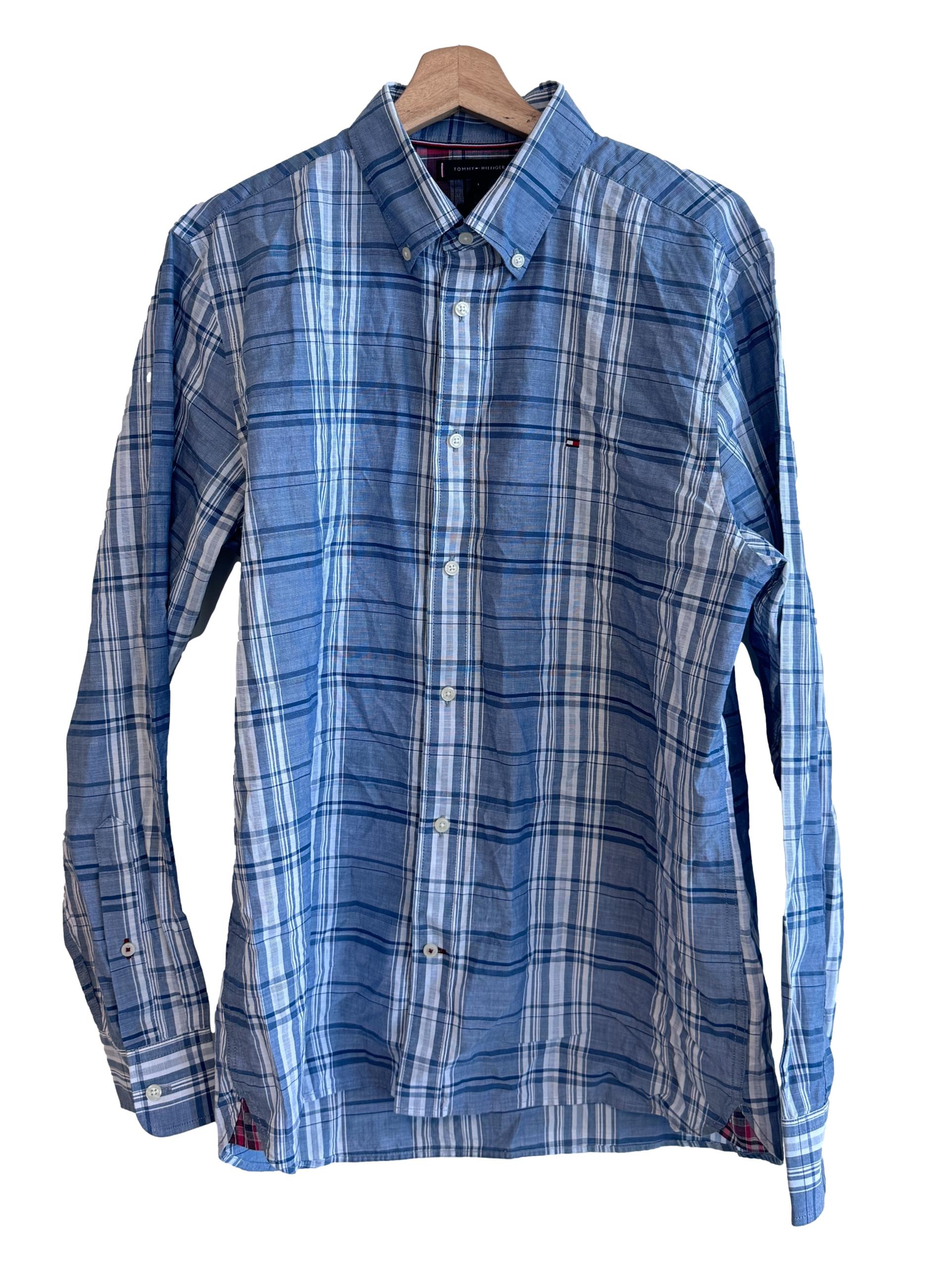 Stone Blue Madras Plaid Shirt