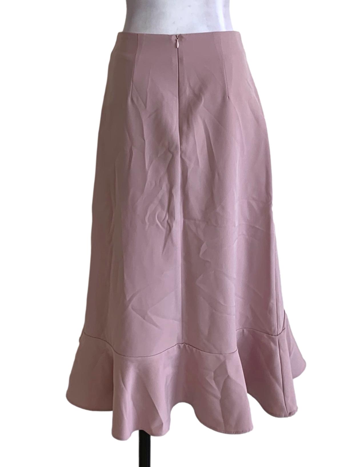 Pink High-Waisted Pencil Skirt