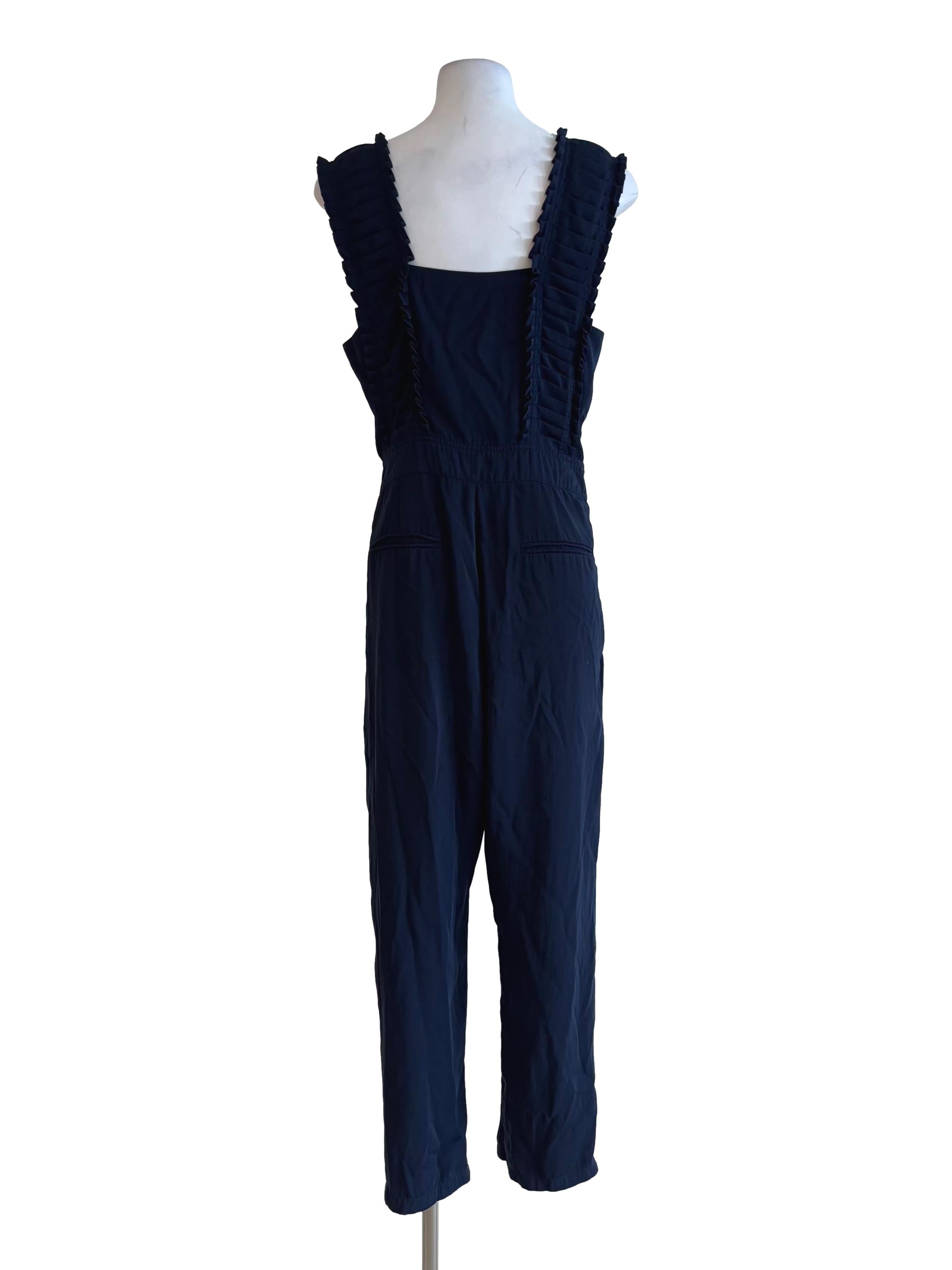 Navy Blue Sleeveless Slim Fit Jumpsuit