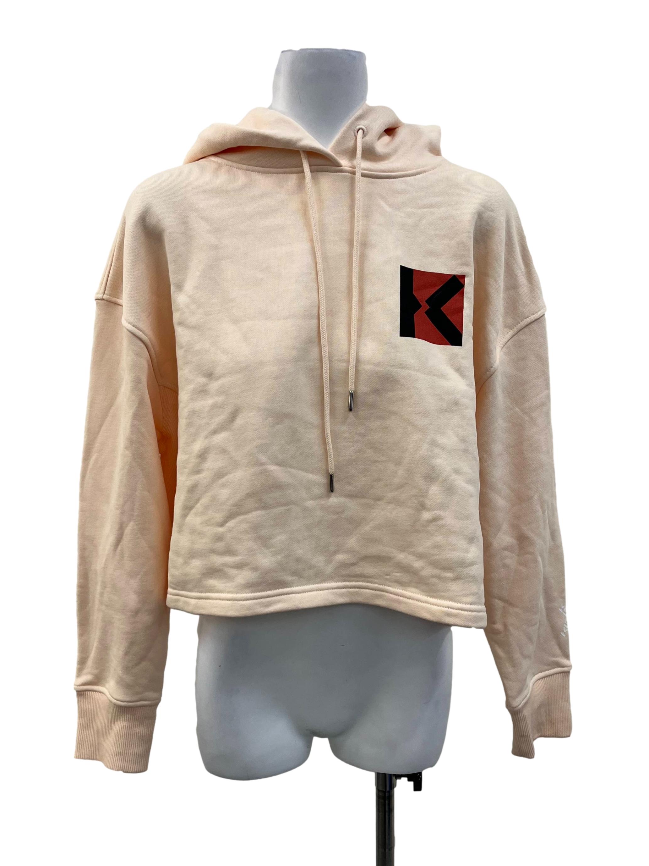 Light Salmon Cropped Hoodie