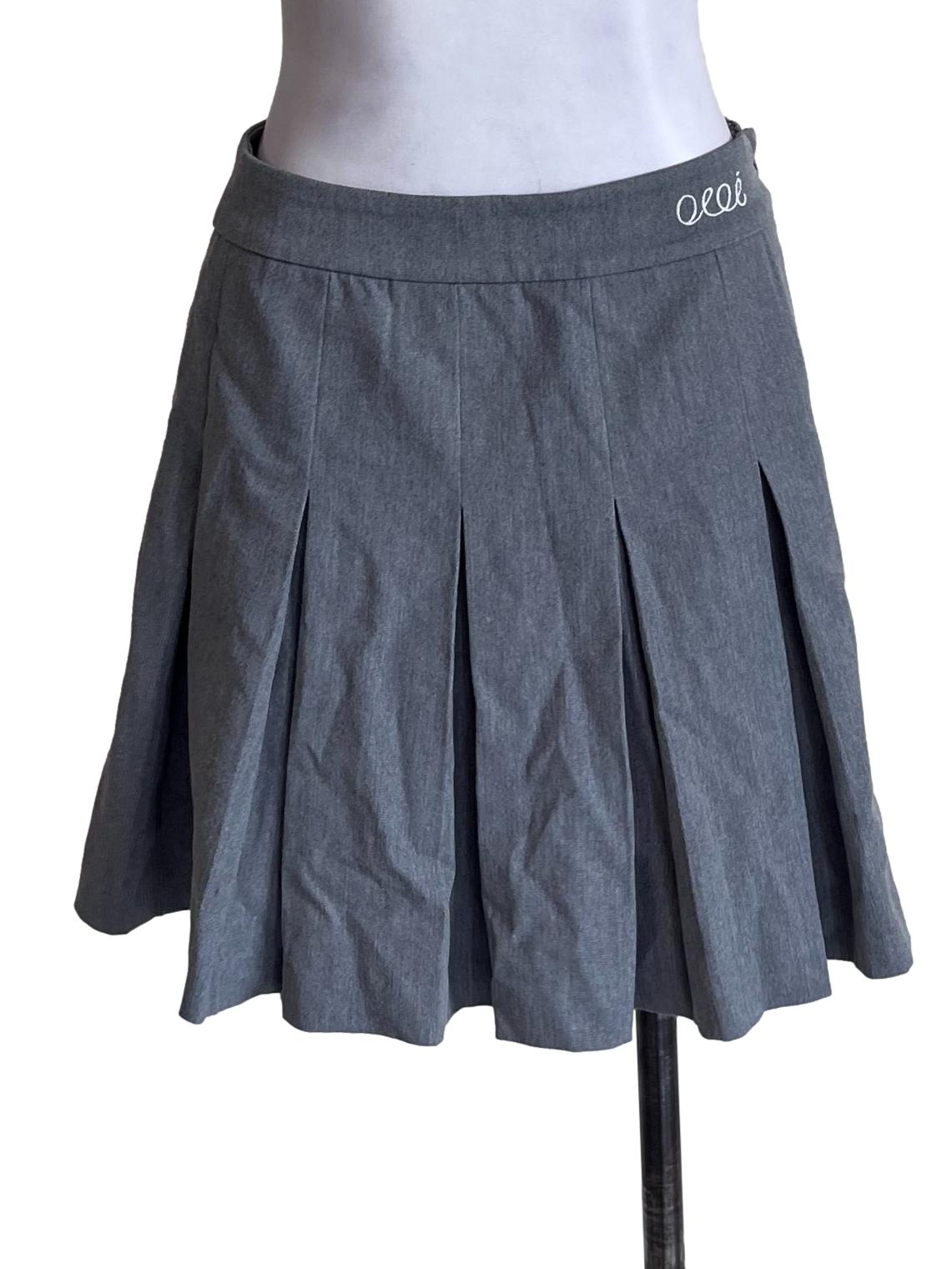 Grey Pleated Skirt