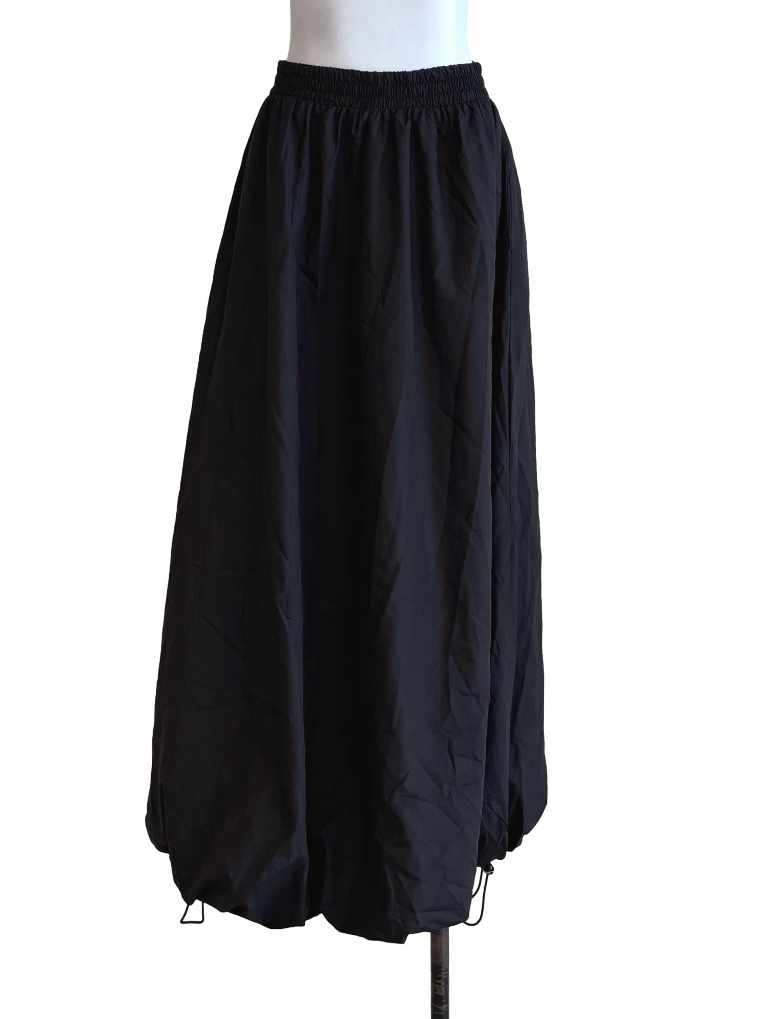Jet Black Nylon Skirt YHF