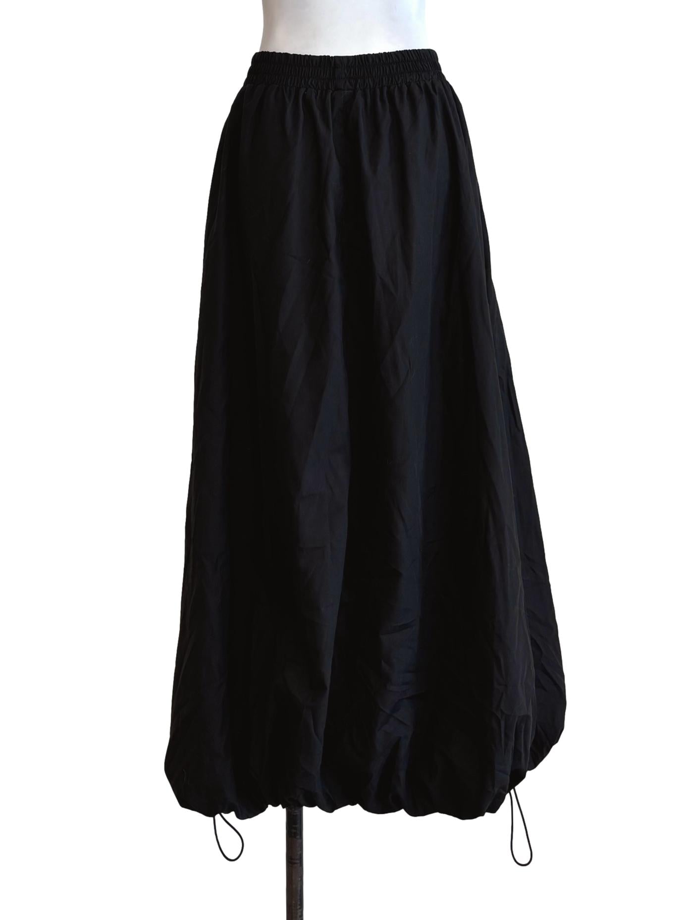 Jet Black Nylon Skirt YHF