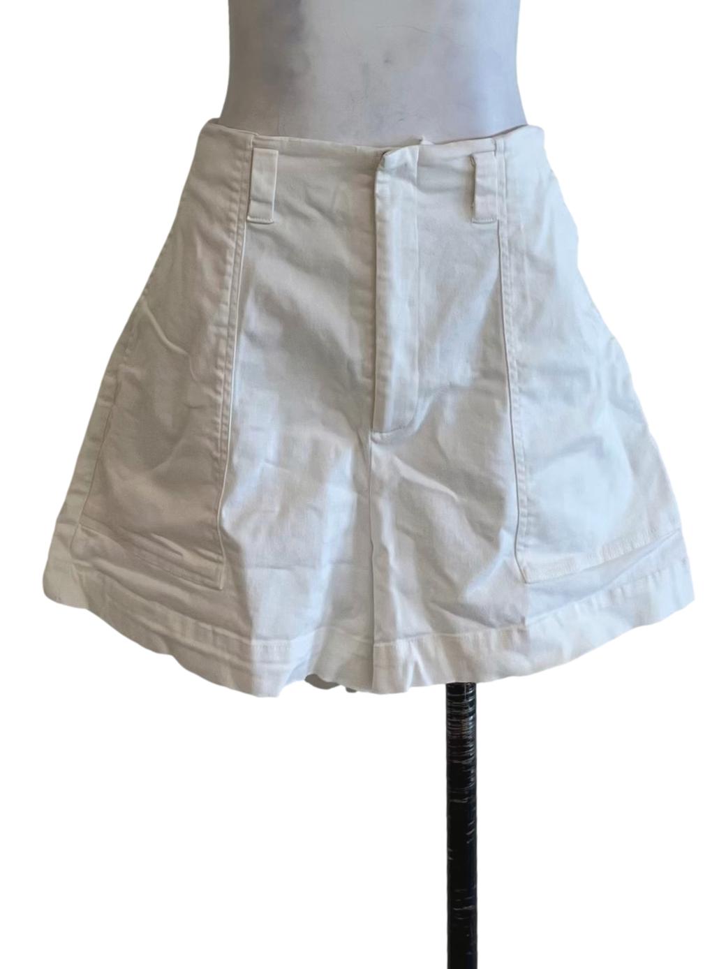 White High-Waisted Shorts