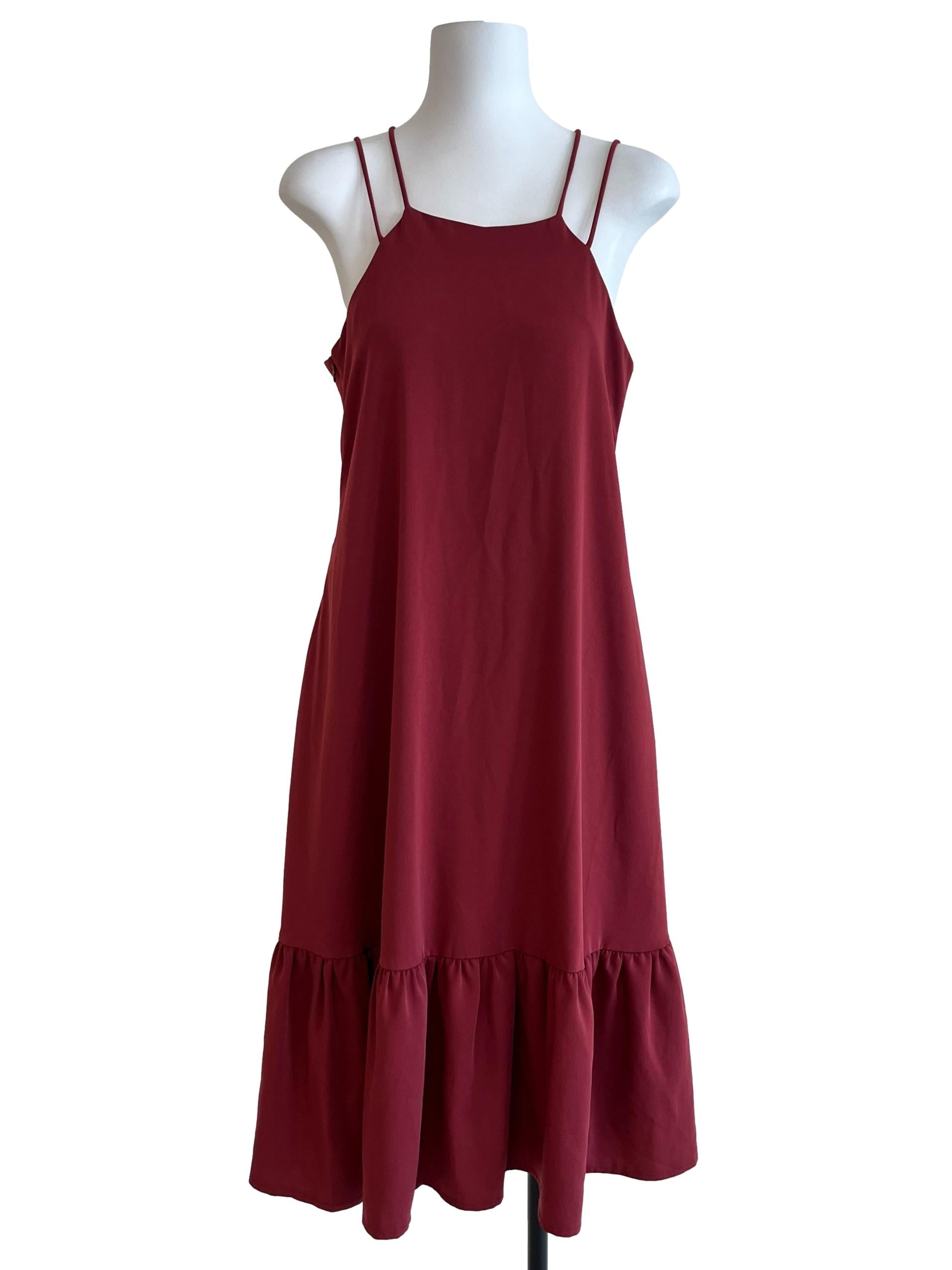 Ruby Red Spaghetti Strap Sun Dress