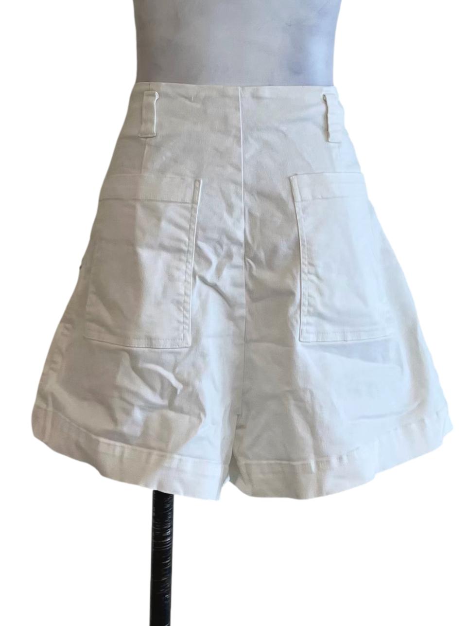 White High-Waisted Shorts