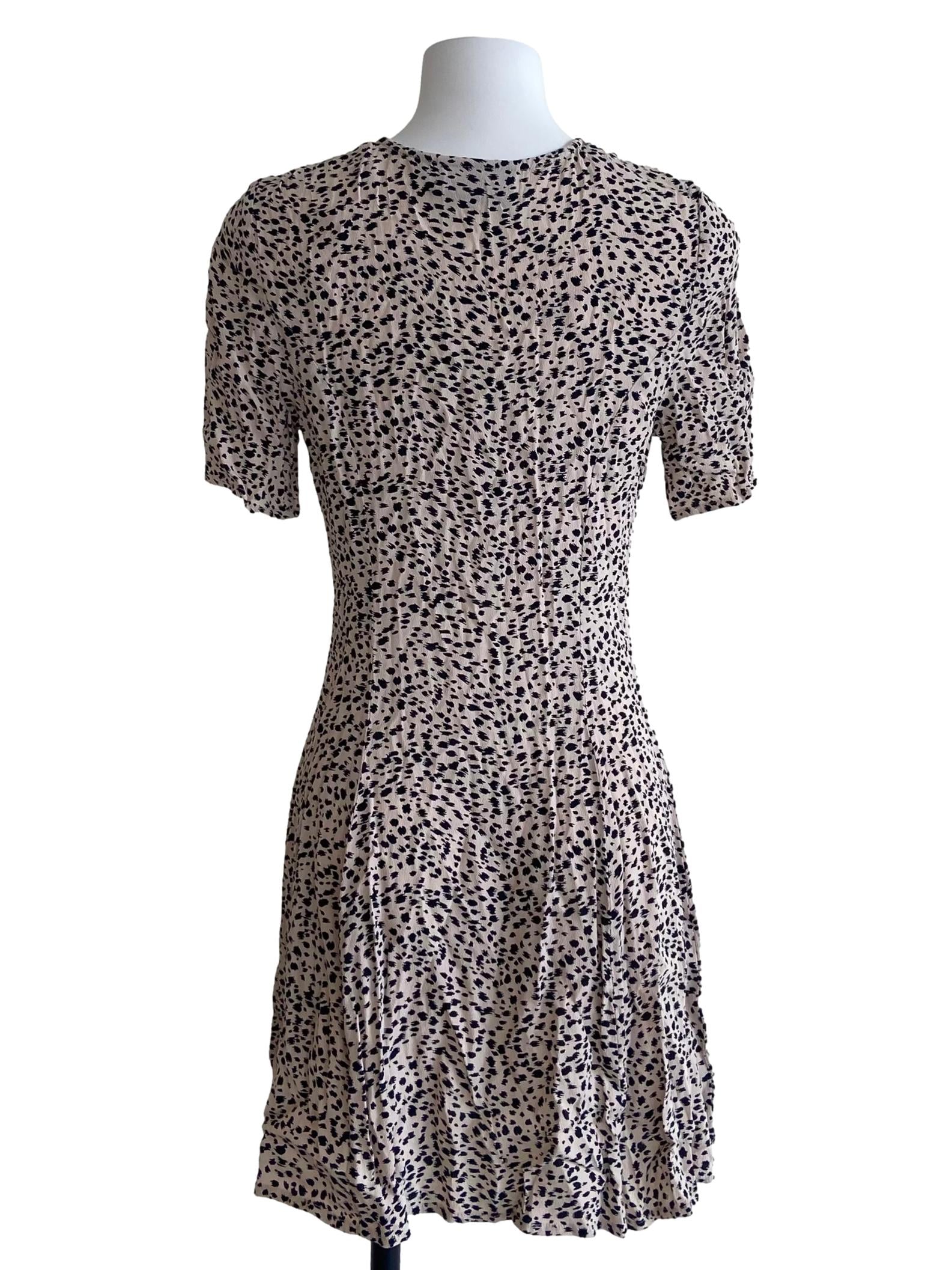 Beige & Black Leopard Button Down Shirt Dress