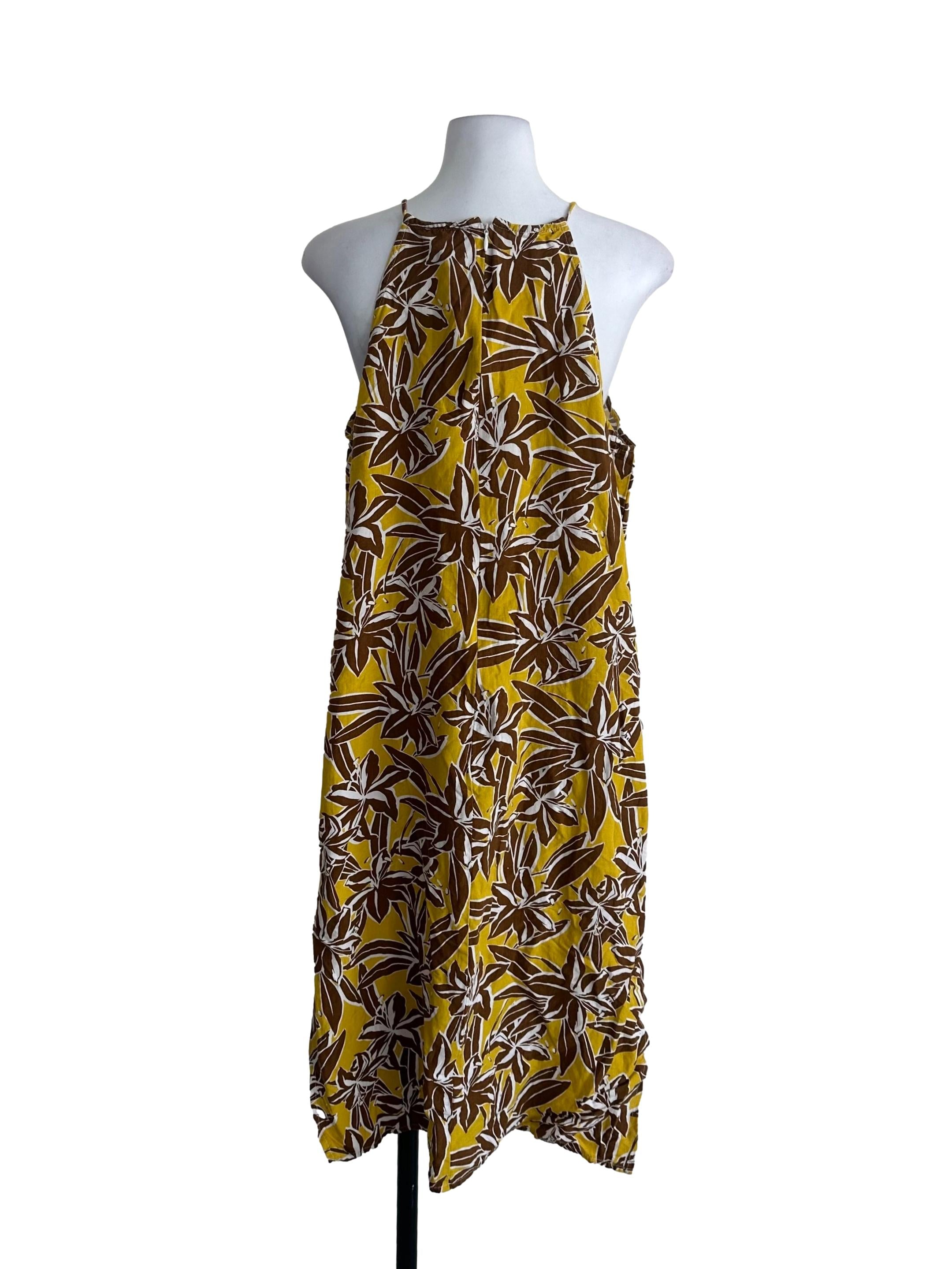 Mustard Yellow Pattern Dress