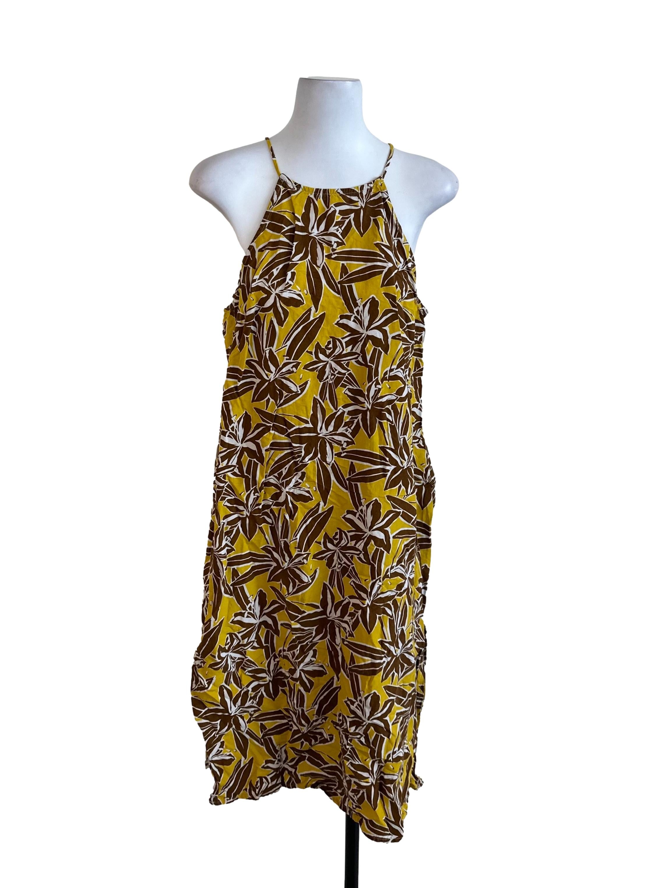 Mustard Yellow Pattern Dress