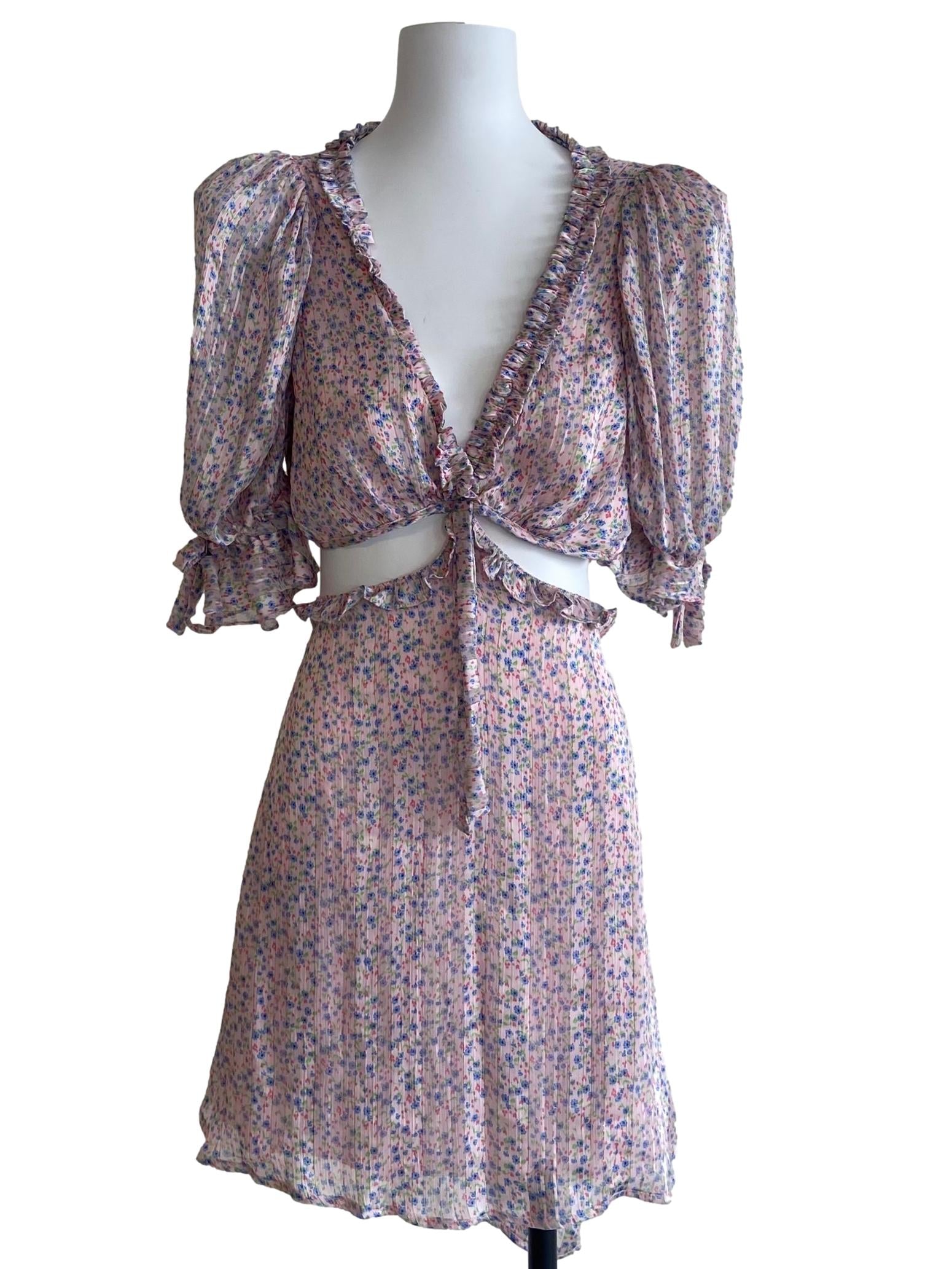 Lemonade Pink & Floral Mini Dress